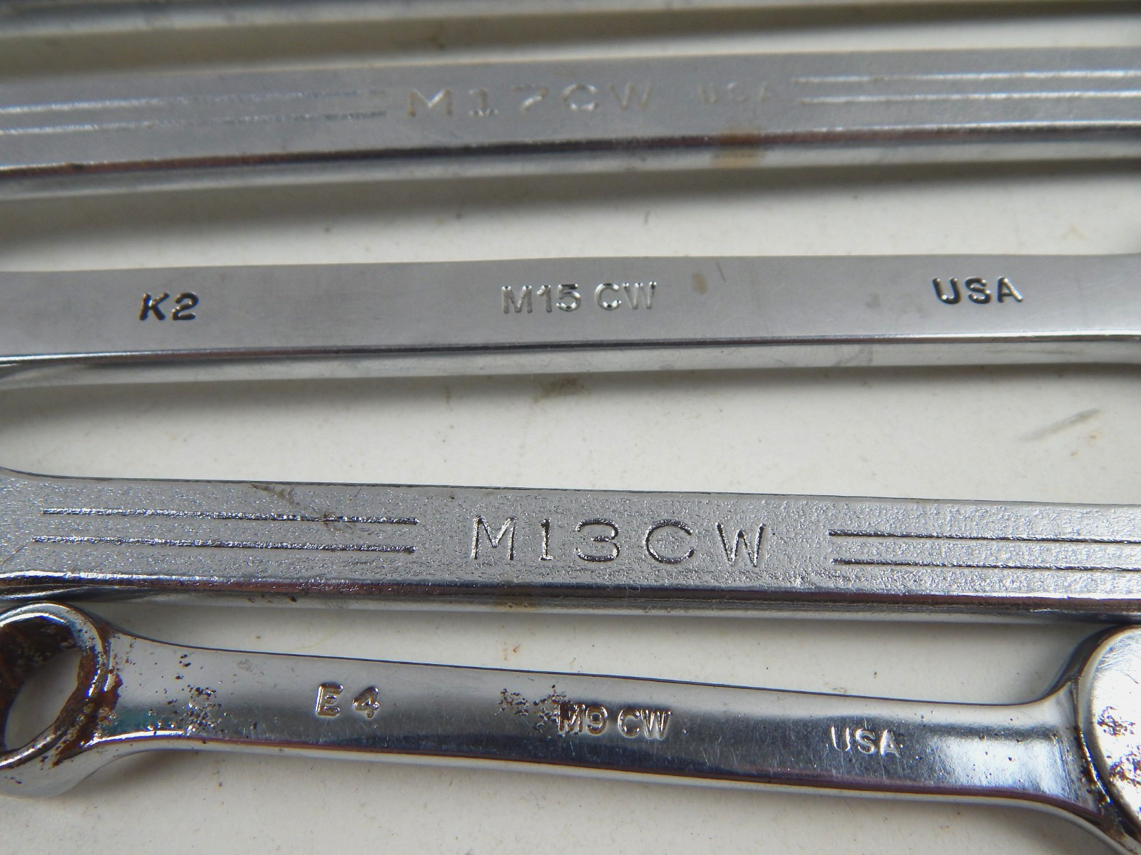Mac Tools MCW 6pc 12pt Metric Combo Wrench Set 9mm 13mm 15mm 17mm 18mm 19mm USA