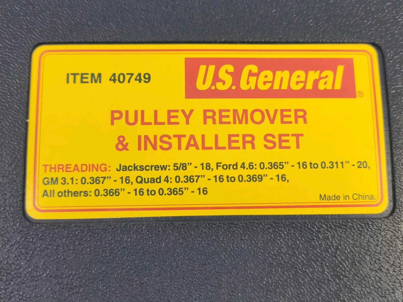 US General 40749 Pulley Remover And Installer Set Never Used Free Shipping New