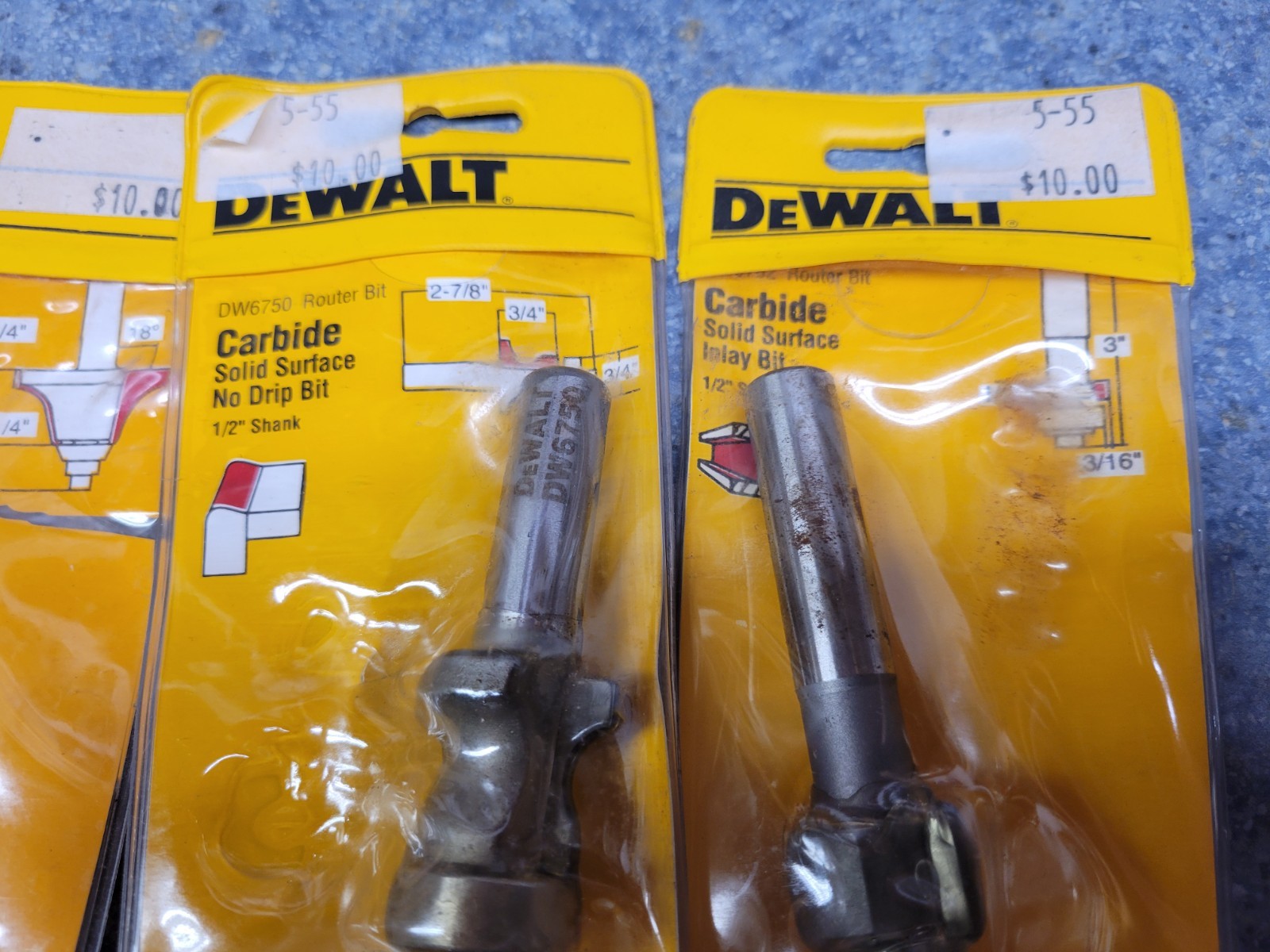 Dewalt NOS 21-Piece High Quality Carbide Laminate and Solid Surface Router Bits