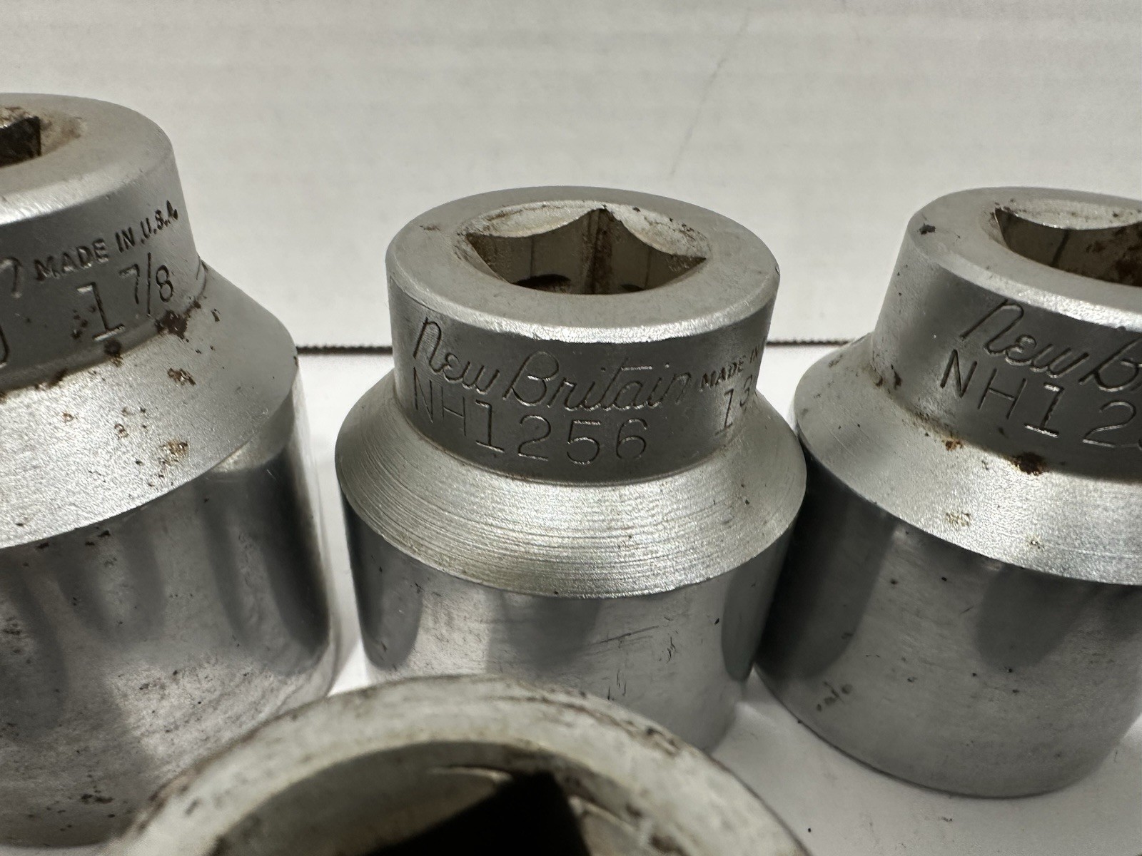 Vintage New Britain 3/4” Socket Set 1”-2” Sockets Breaker Bar.