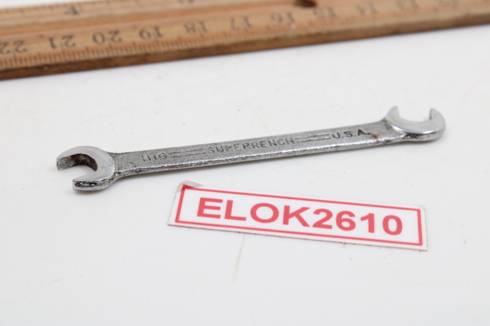 Williams 1116 «Superrench» 1/4″ SAE Angle Head Open End Ignition Wrench USA