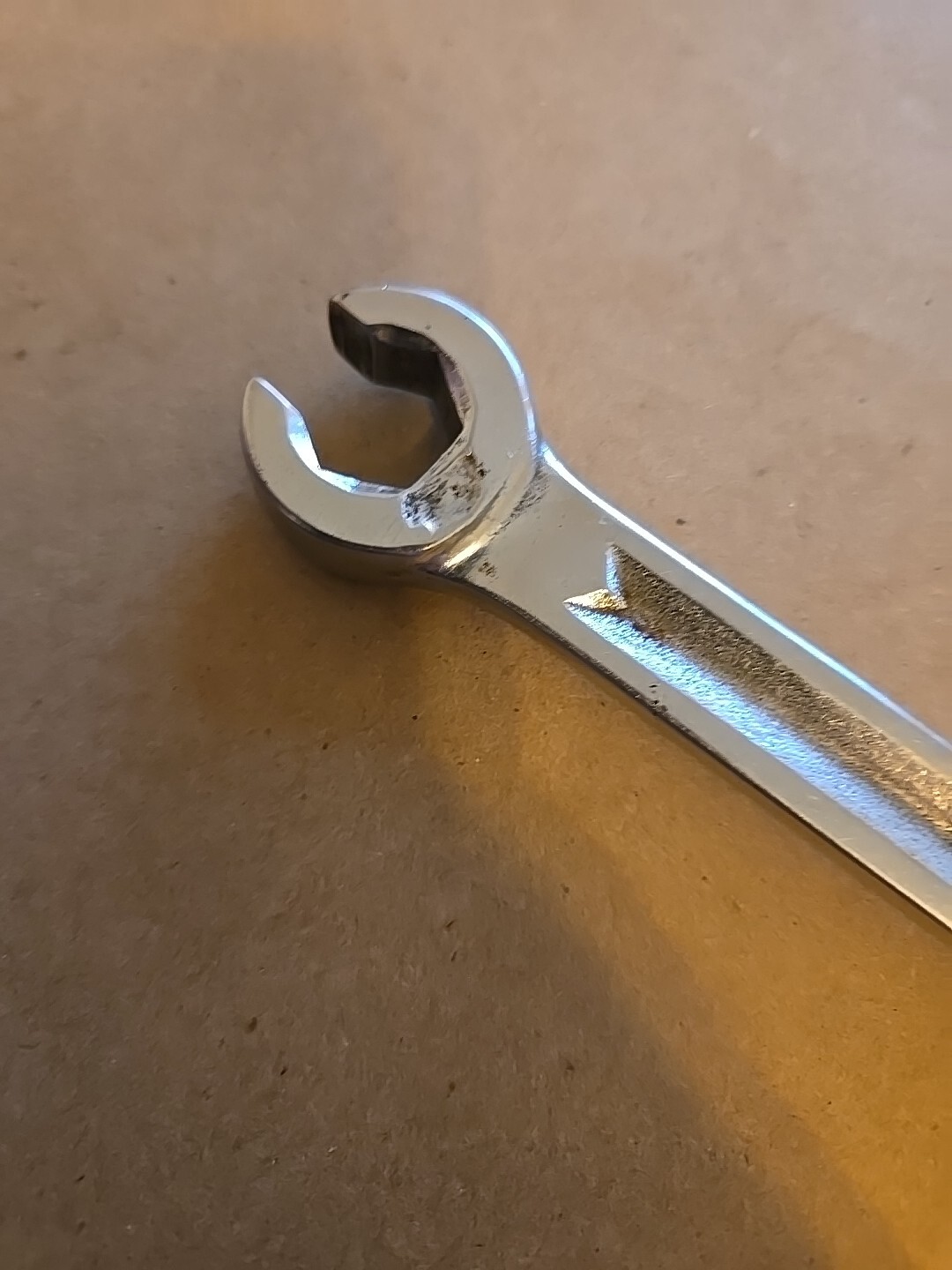 Snap On 1/2″-9/16″ Chrome Flare Nut End Wrench Read Ad RXV-1618-S
