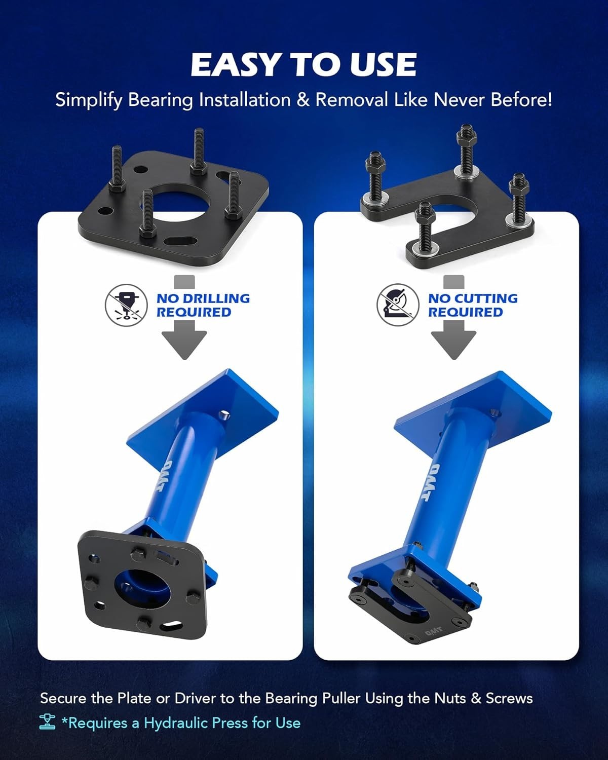Wheel Bearing Removal Tool Kit for Toyota 4Runner Tacoma T100 Tundra Hilux