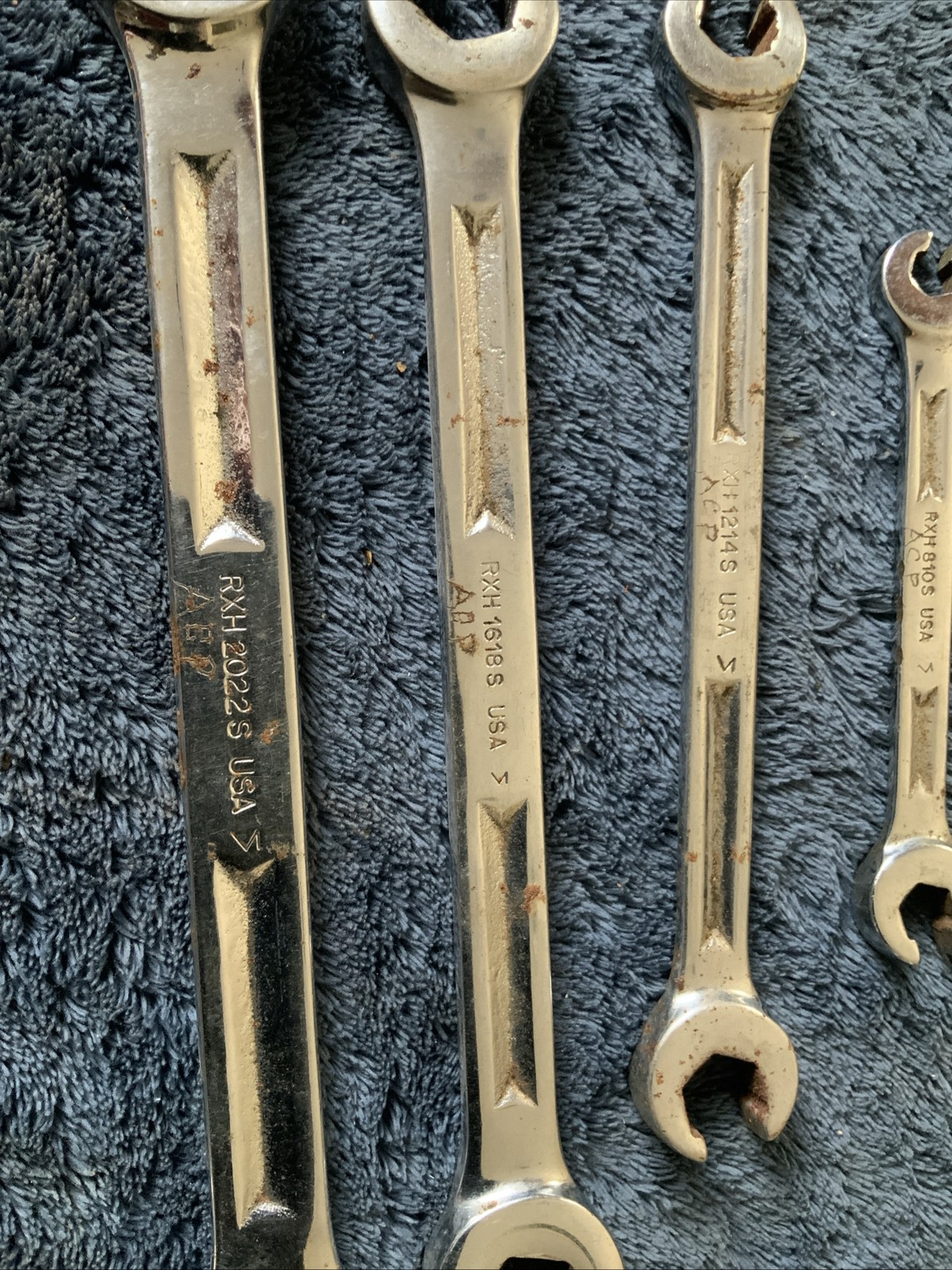 Snap On Double Flare Nut End Wrench Set, 5pc…Sae…..older Style…..see Pics….b