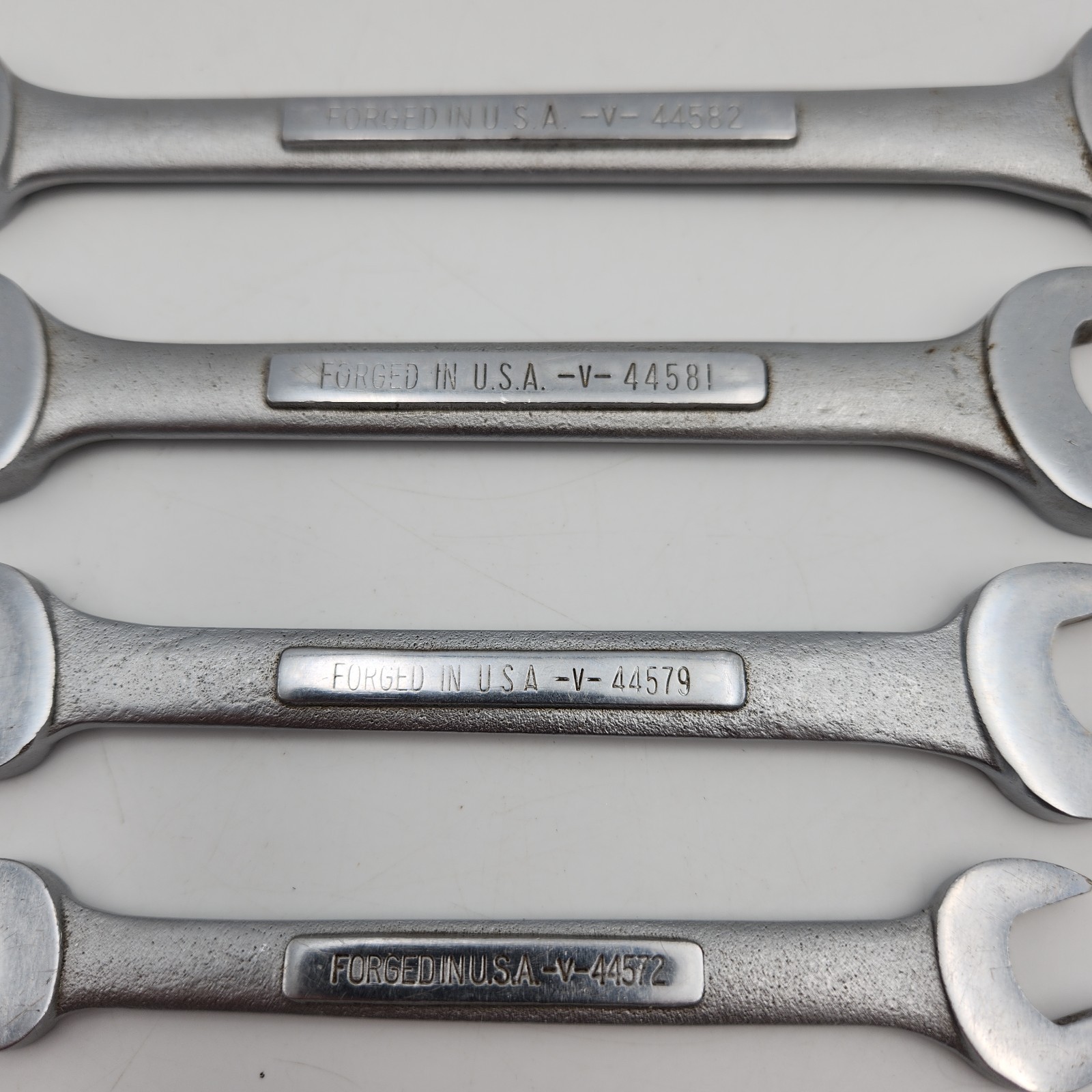 Craftsman Lot Of 4 V-Series Open End Wrenches, See Photos/Description For Sizes