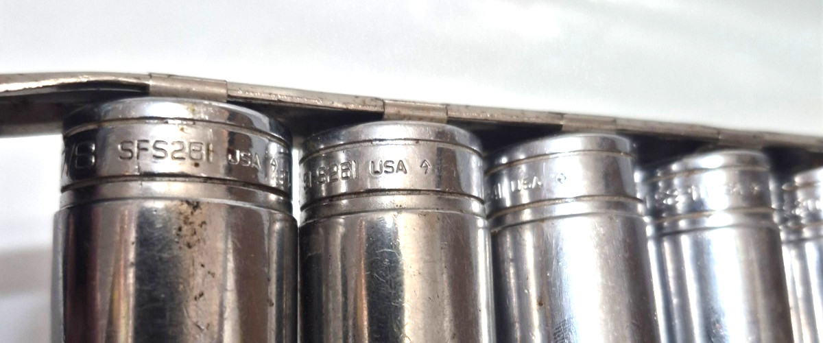 Snap-on 3/8″ Drive 10 PC 6pt Point Deep Socket Set.. missing 9/16″