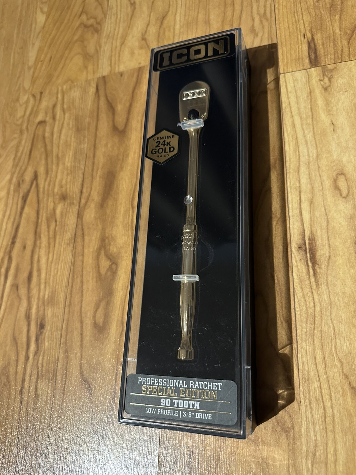 ICON Special Edition 3/8″ Drive 24K Gold Plated Professional Ratchet 90 Tooth