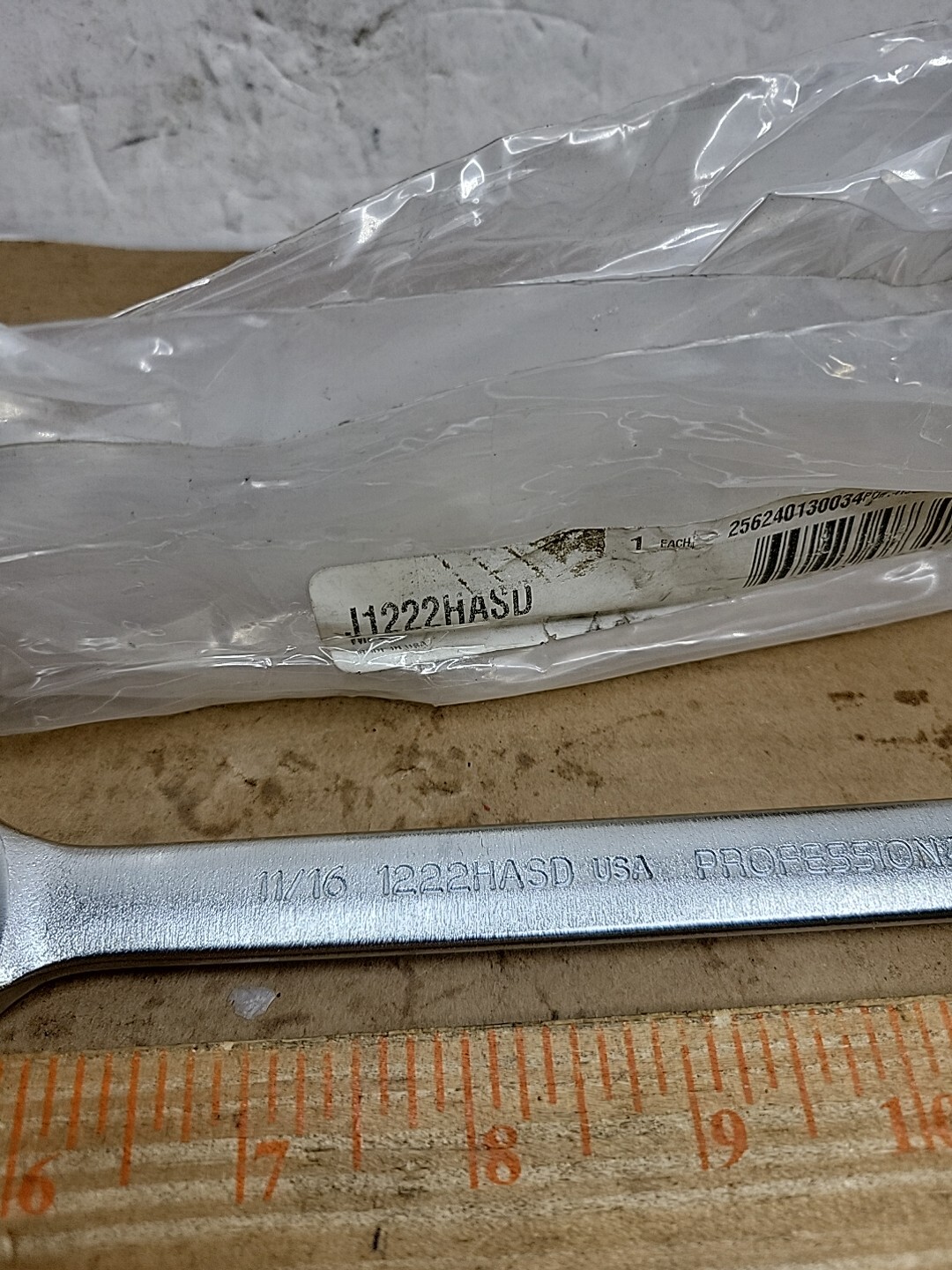 Proto 1222HASD, 11/16″ Anti-Slip Design Combination Wrench, 6 Point, Satin