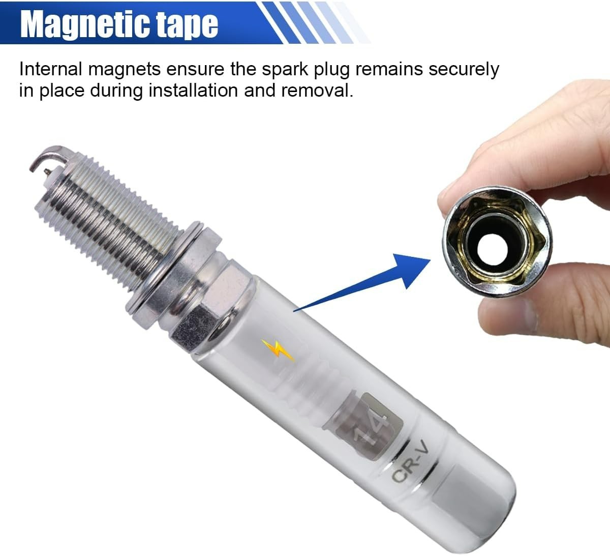 Durable Magnetic Spark Plug Socket Set 14mm – Perfect for Mechanics & DIYers