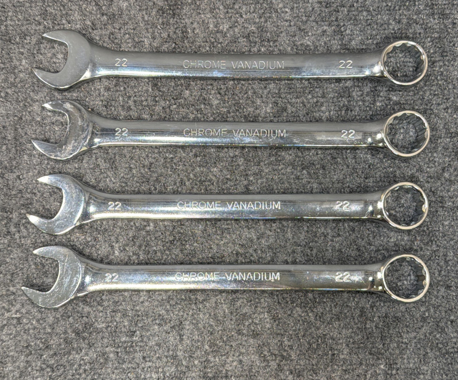 (1) Polished Chrome Vanadium 22mm Metric Combination 12 Point Wrench 10.5”