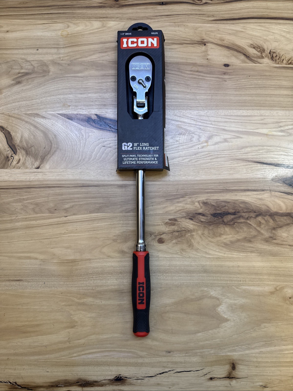 Icon Ratchet R3LFG 1/2» Drive 18” Long Reach Flex Head With Comfort Grip