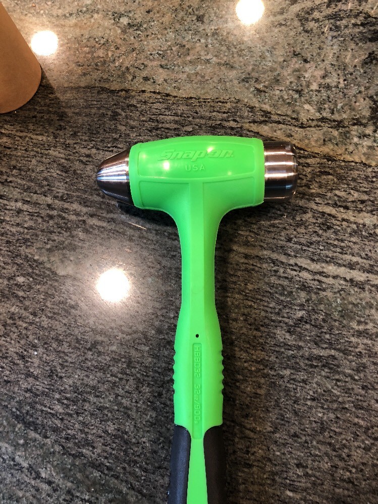 Snap On hbbd32g 32 ounce ball peen soft grip dead blow hammer green