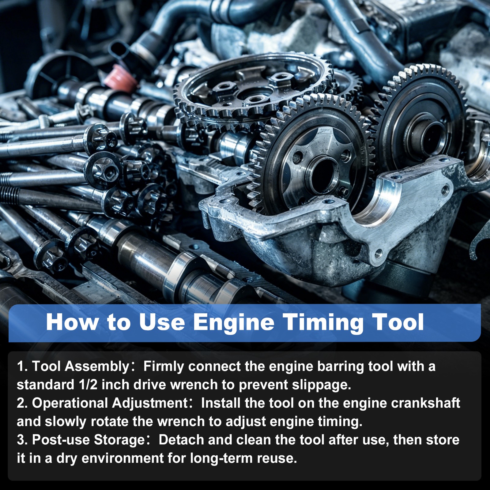 J-46392 Engine Barring Tool For Detroit Diesel DD13 DD15 DD16 MBE 4000/900
