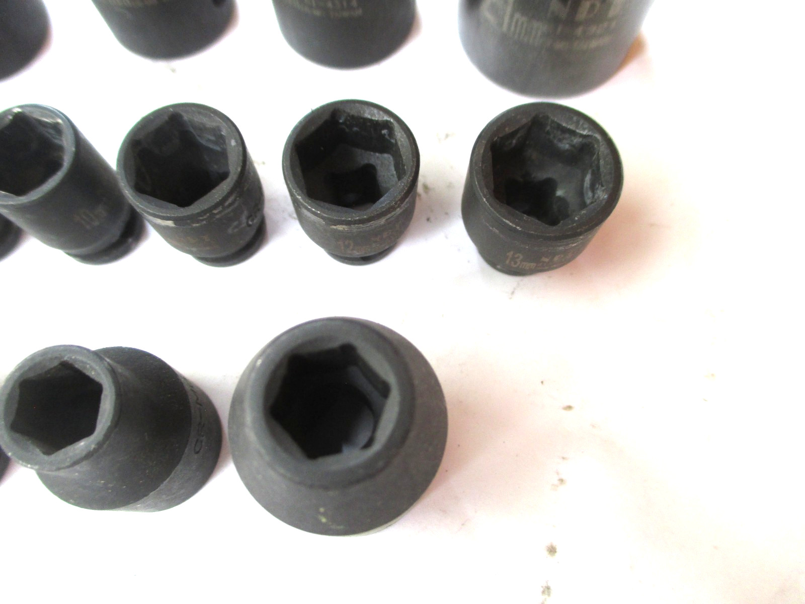 NPT 15 PIECE Impact Socket Set Metric 3/8, 1/4, & 1/2″ Drv Shallow/Deep 5.5-21mm