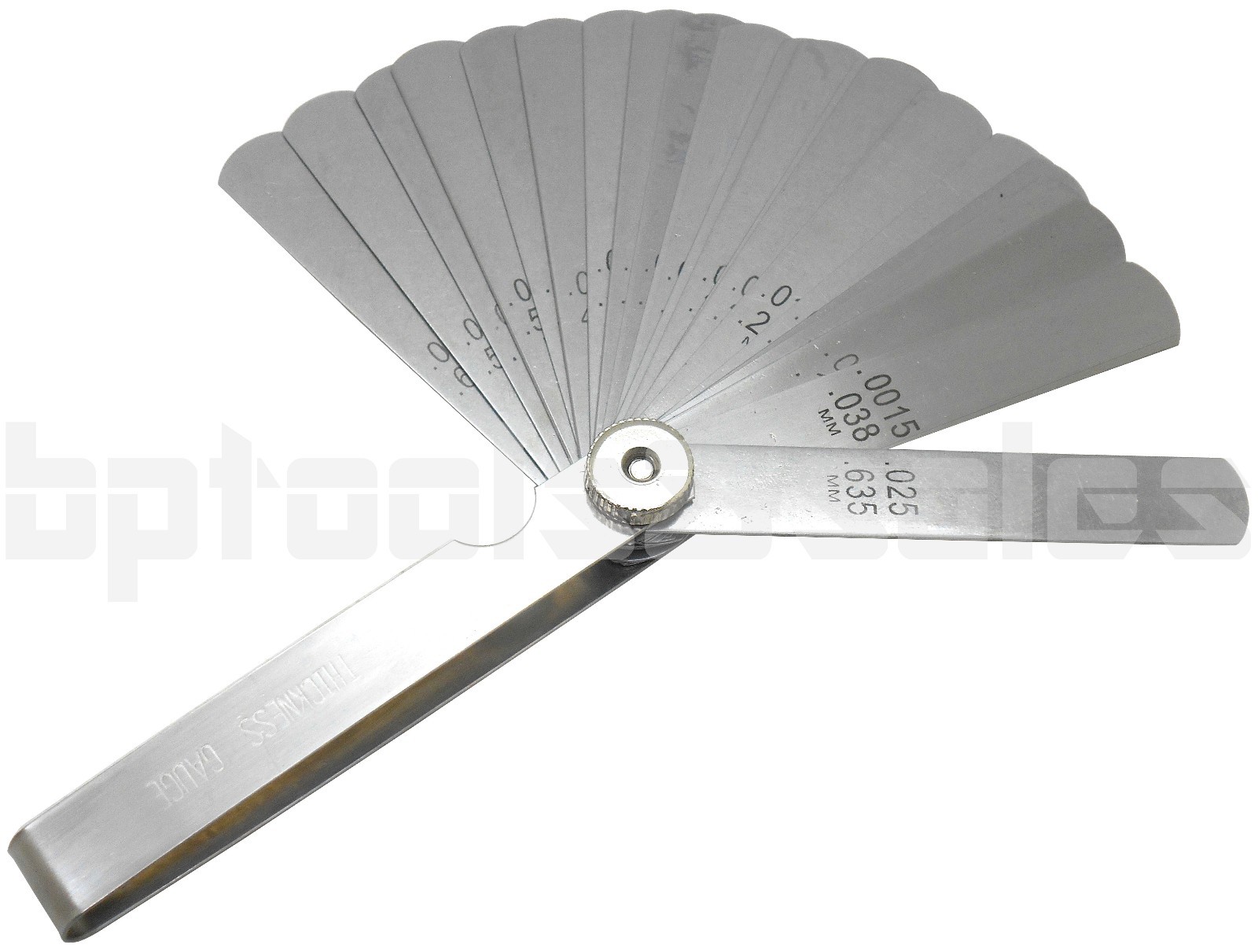 26 Blade Master Feeler Thickness Gauge 25 Leaf Blades 0.0015-0.025″ SAE & Metric