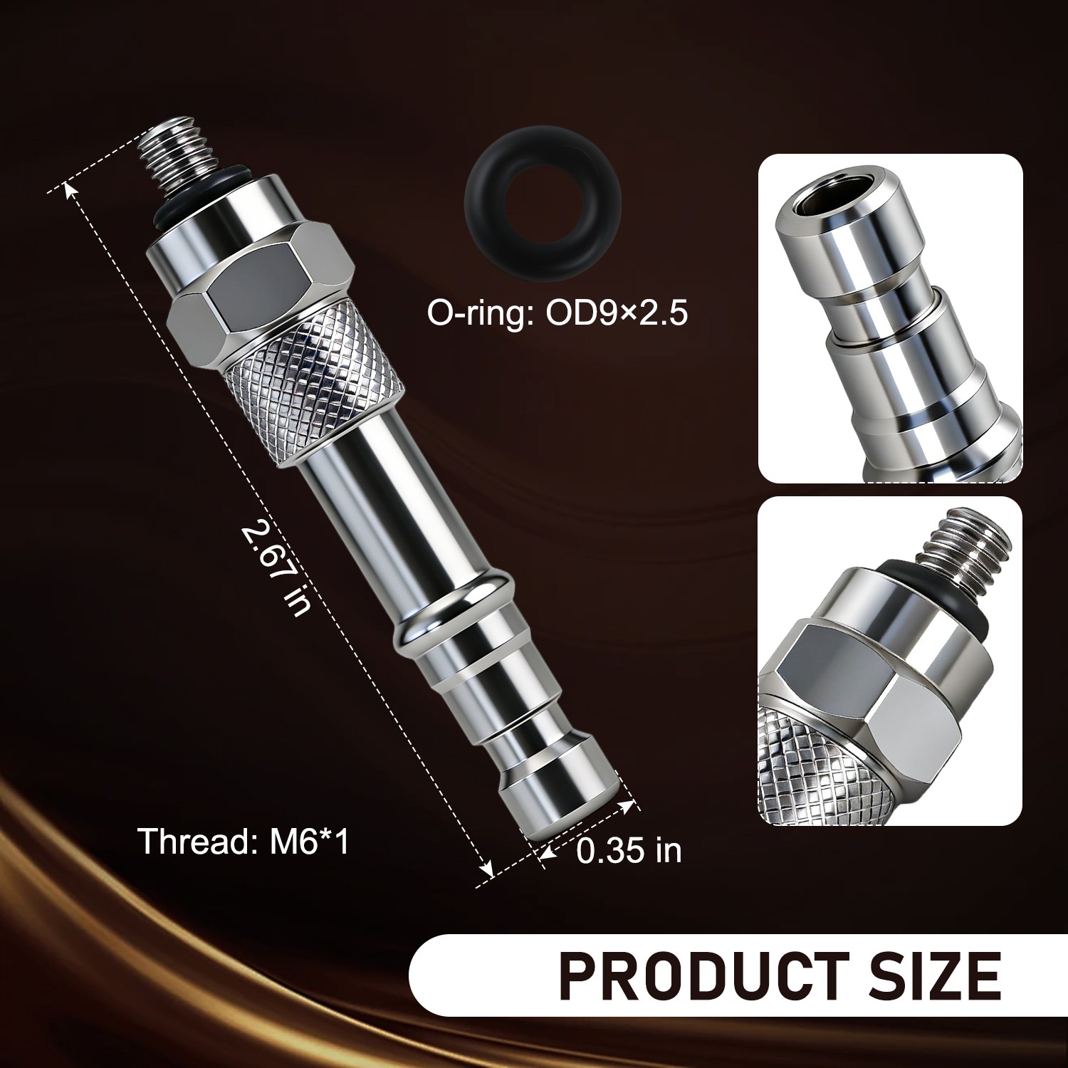 304 Stainless Steel Oil Fill Adapter for 2015-2020 Chevy Tahoe Suburban