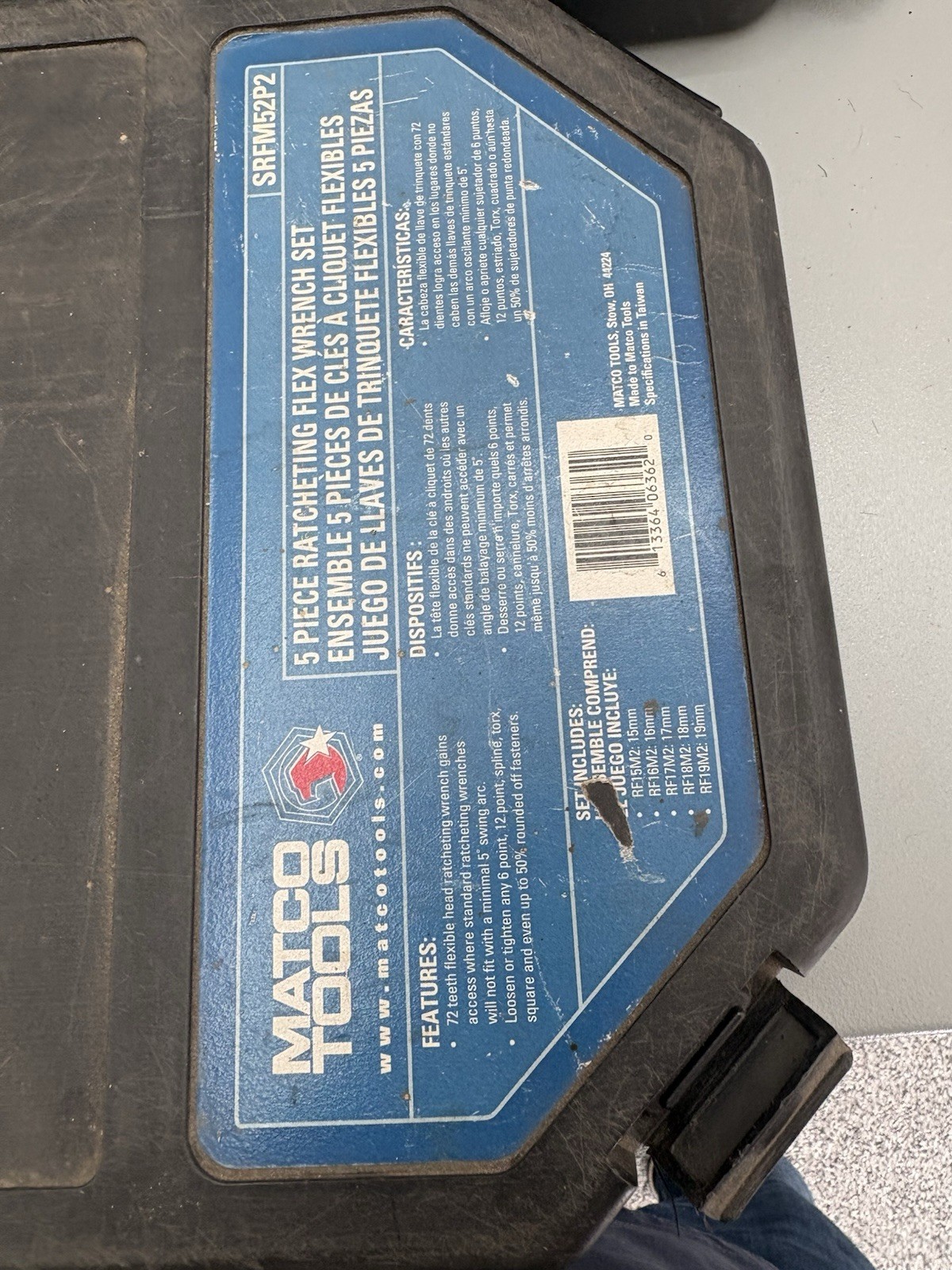 Matco Tools Ratcheting Flex Head Wrench Set Srfm52p Srfm52p2