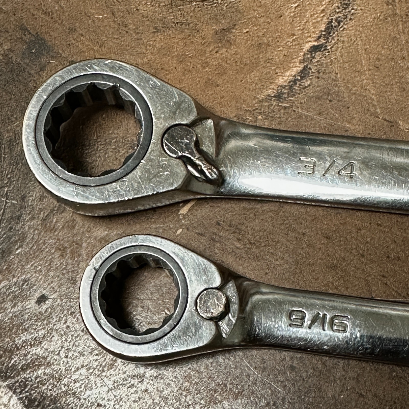TEQ Pro 9/16″ & 3/4″ Ratcheting Combination Wrench Set SAE