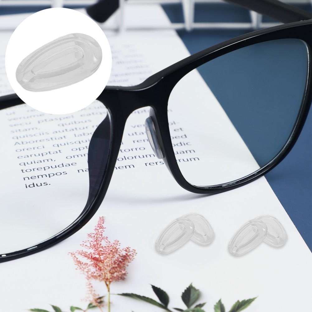 10 Pairs Transparent Silicone Nose Pads For Glasses Eyewear Nose Bridge Support