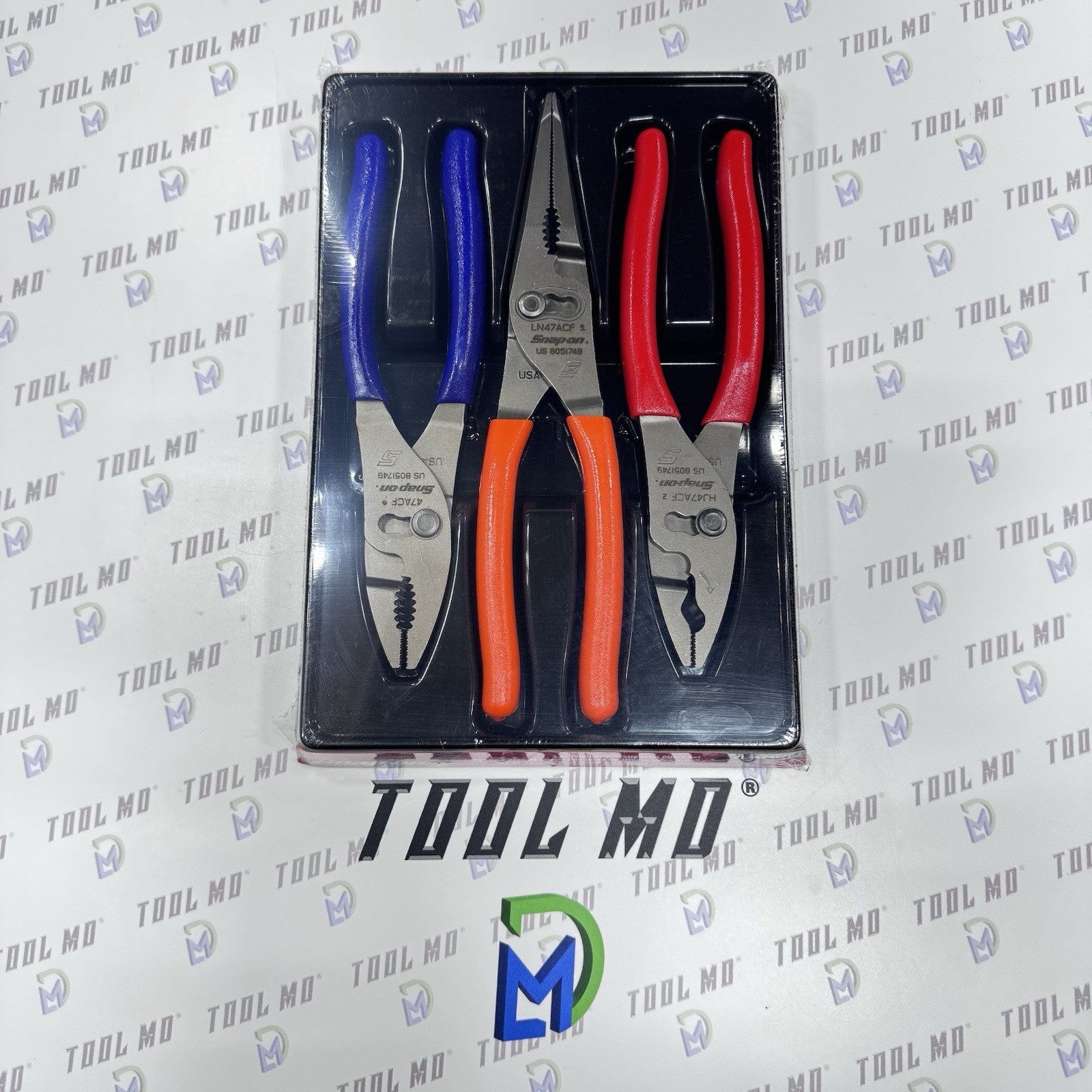 Snap-on Tools USA NEW Assorted Color Slip Joint Pliers Set PL347ACF LN47ACF