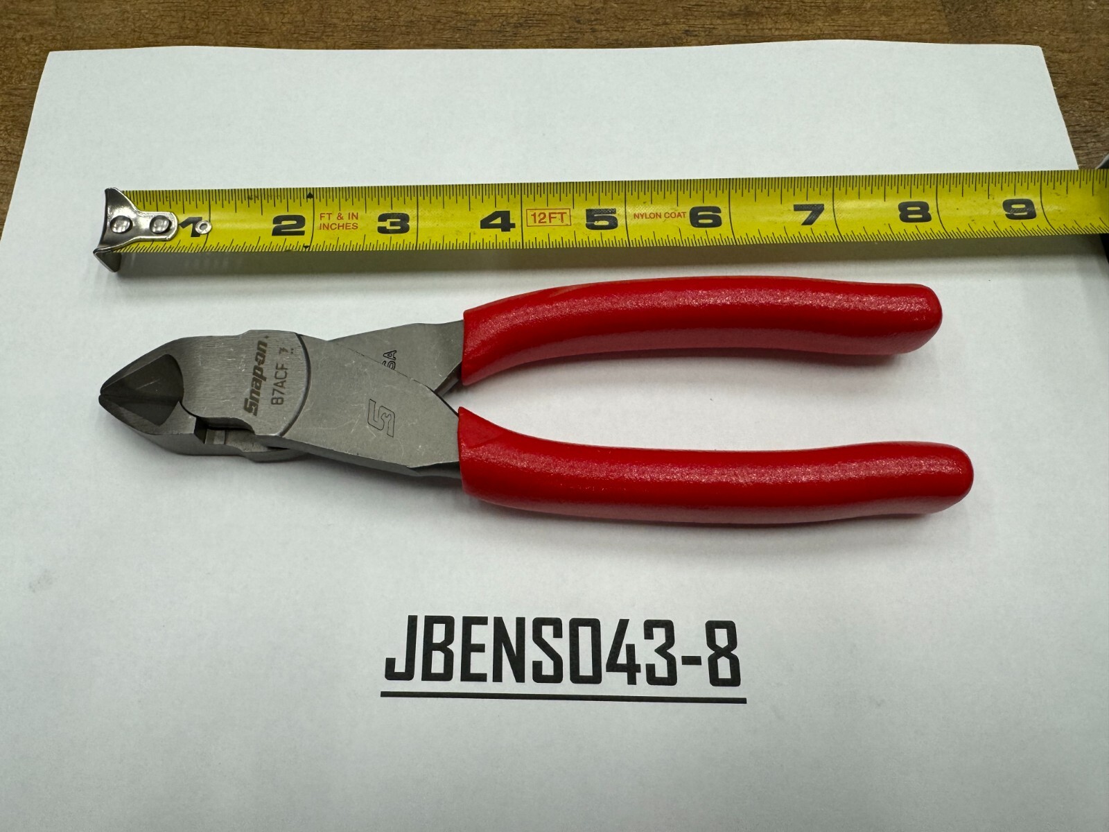 Snap-on Tools USA NEW RED Soft Grip 7″ Diagonal Cutter Pliers 87ACF