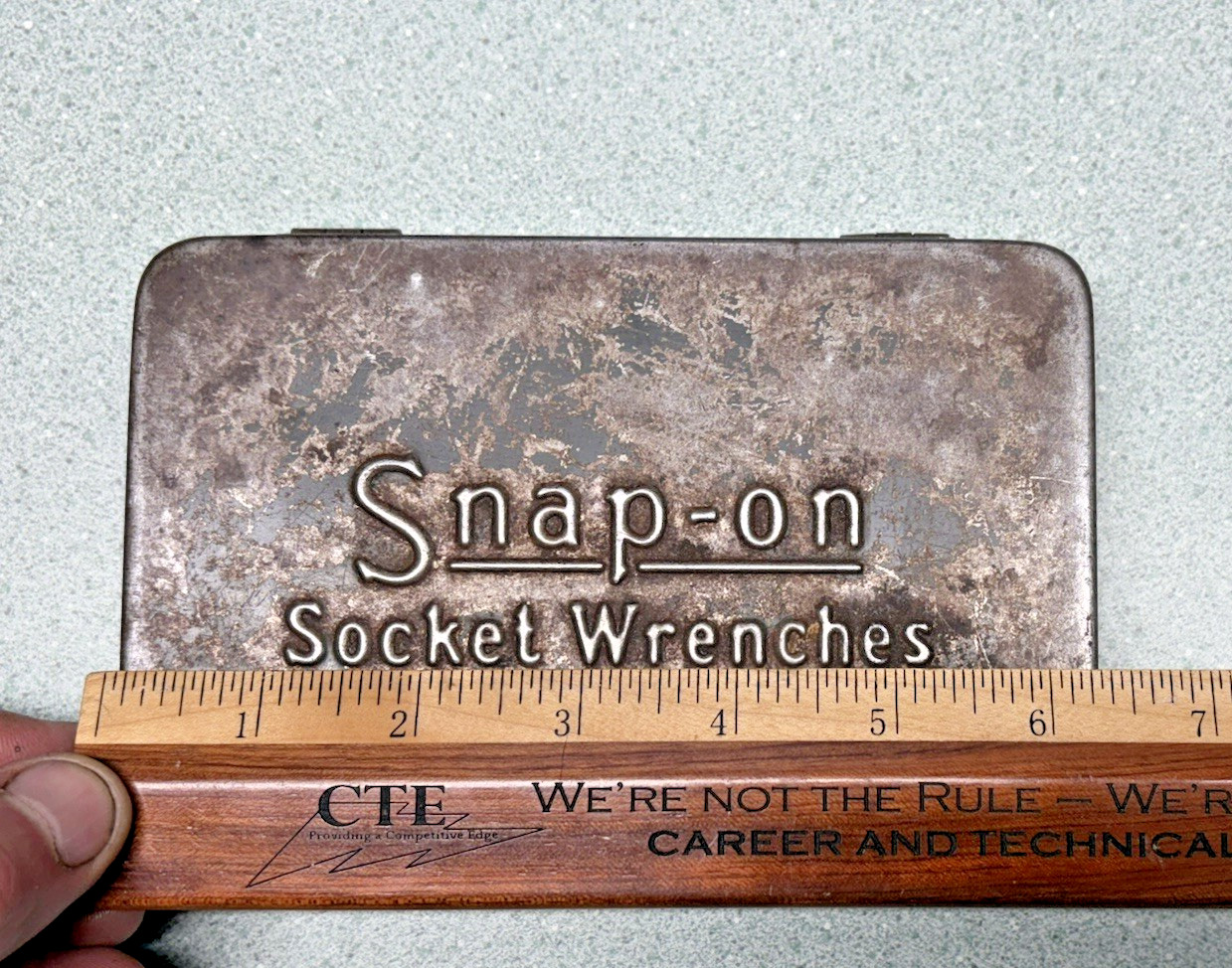 Vintage Snap-On Early Socket Wrench Set Case TM 6 7 8 11 E date 1944 RARE WWII