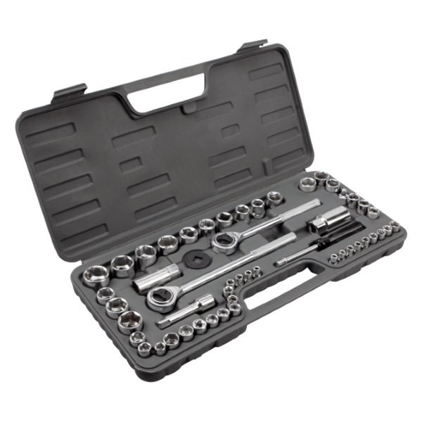 Performance Tool Mixed Drive Size SAE/Metric Ratchet & Socket Set, 52 Pieces
