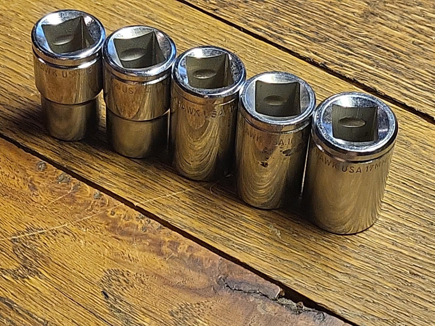 Blackhawk USA Tool 1/2 inch Drive SOCKETS 13mm,14mm,15mm,16mm,17mm