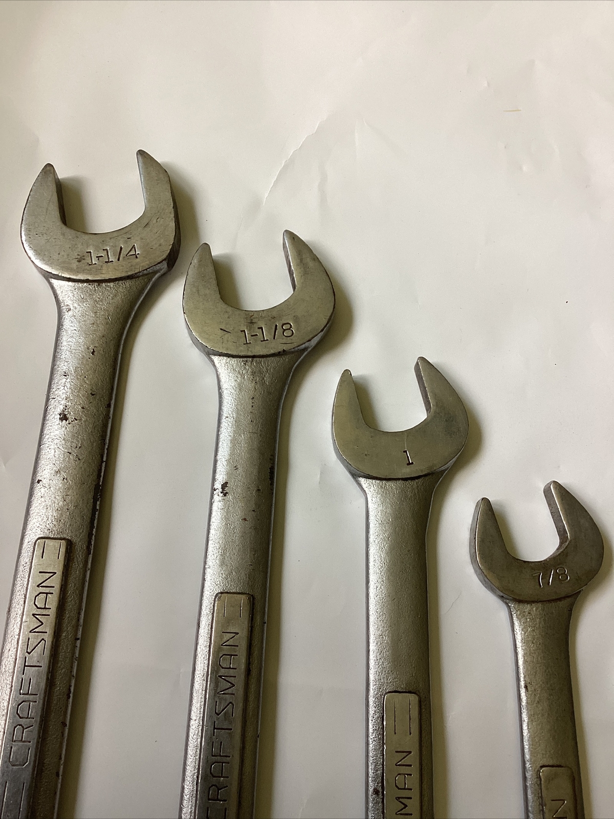 9 pc Craftsman Combination Wrench Set- V, VV 12 pt SAE 1/2” to 1-1/4″ Made USA