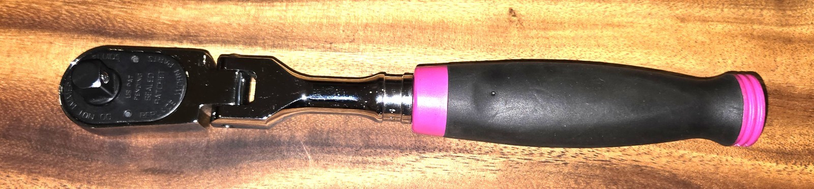 NEW Snap-On Cynergy PINK 3/8″ Dr 100 Tooth Soft Grip Flex Ratchet FHF100EP