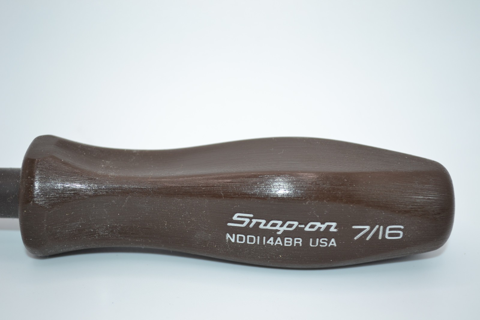 Snap-On Tools NDD114ABR – 7/16″ BROWN Hard Handle Nut Driver USA S-24