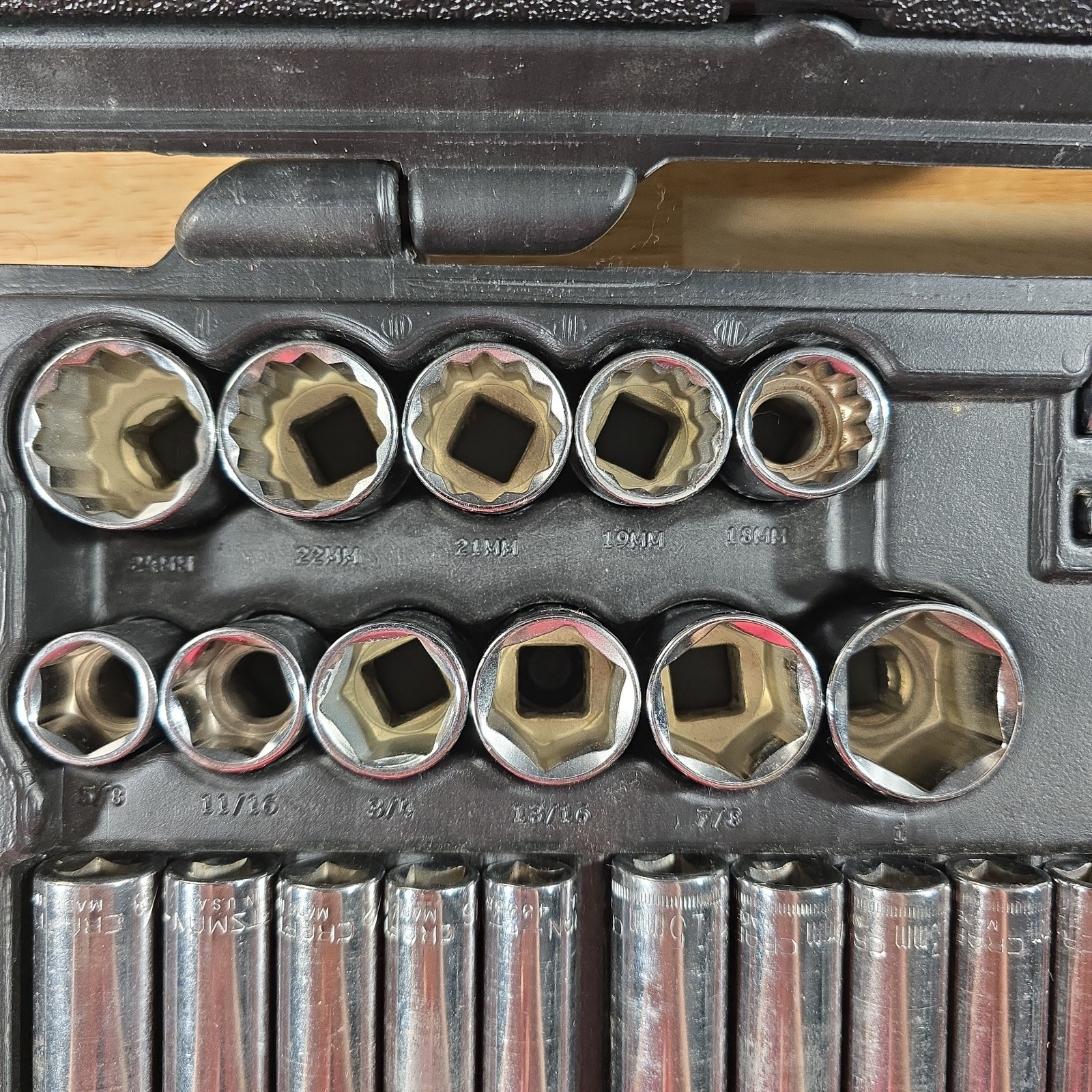 Vintage Craftsman 33618 107pc Metric & SAE Socket Set 1/4″ 3/8″ 1/2″ Drive