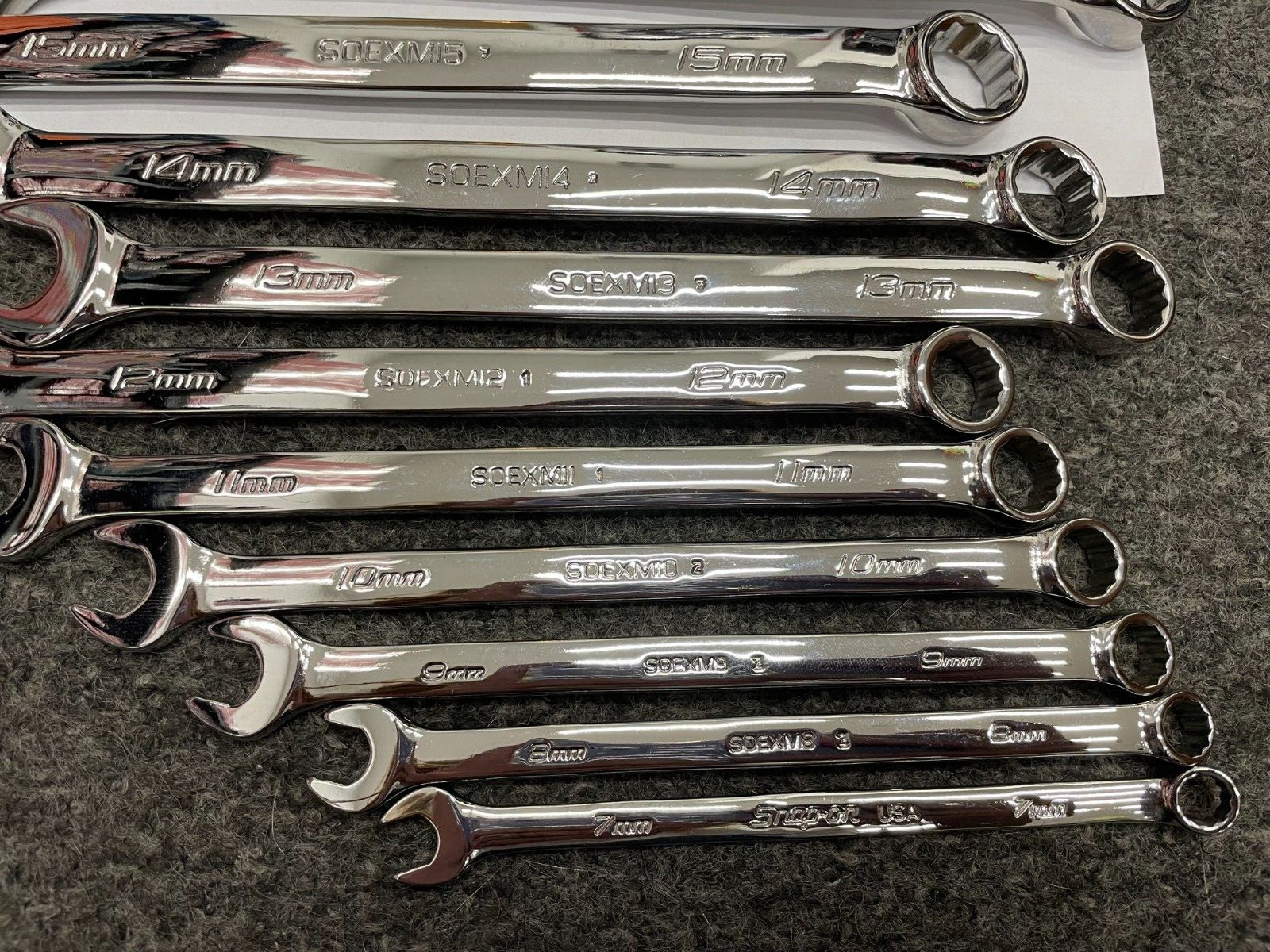 Snap-on Tools USA NEW 19pc METRIC Flank Drive Plus Combo MASTER Wrench Set