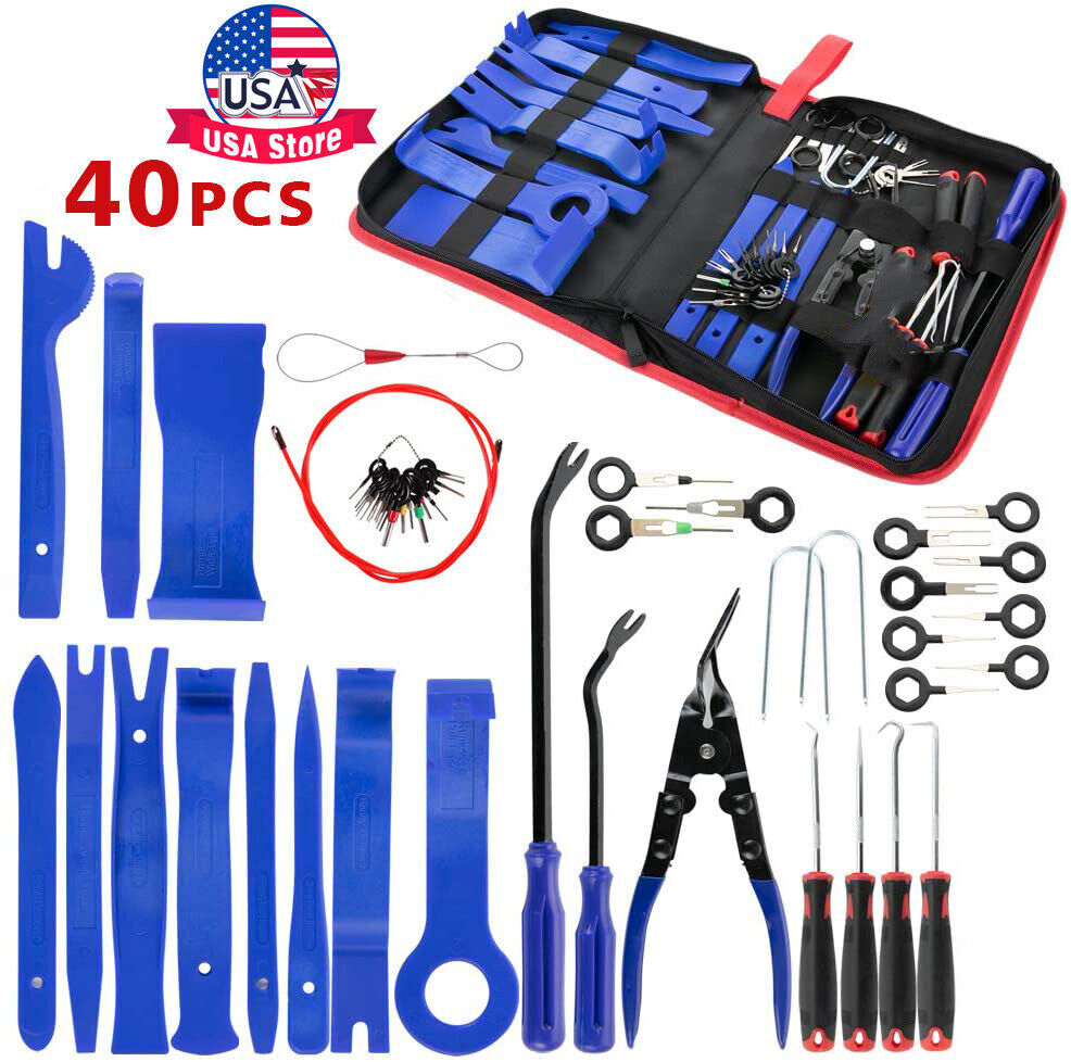 178/200pc Car Trim Removal Tool Set Hand Tools Pry Bar Panel Door Interior Clip