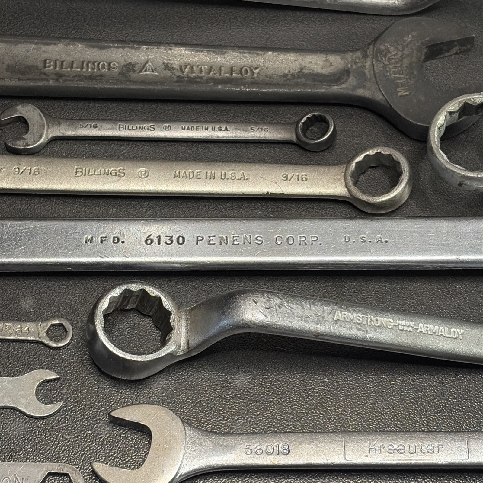 Lot Of 34 Wrenches Penes Corp, Armstrong, Tri-Fit, Krauter, Billings