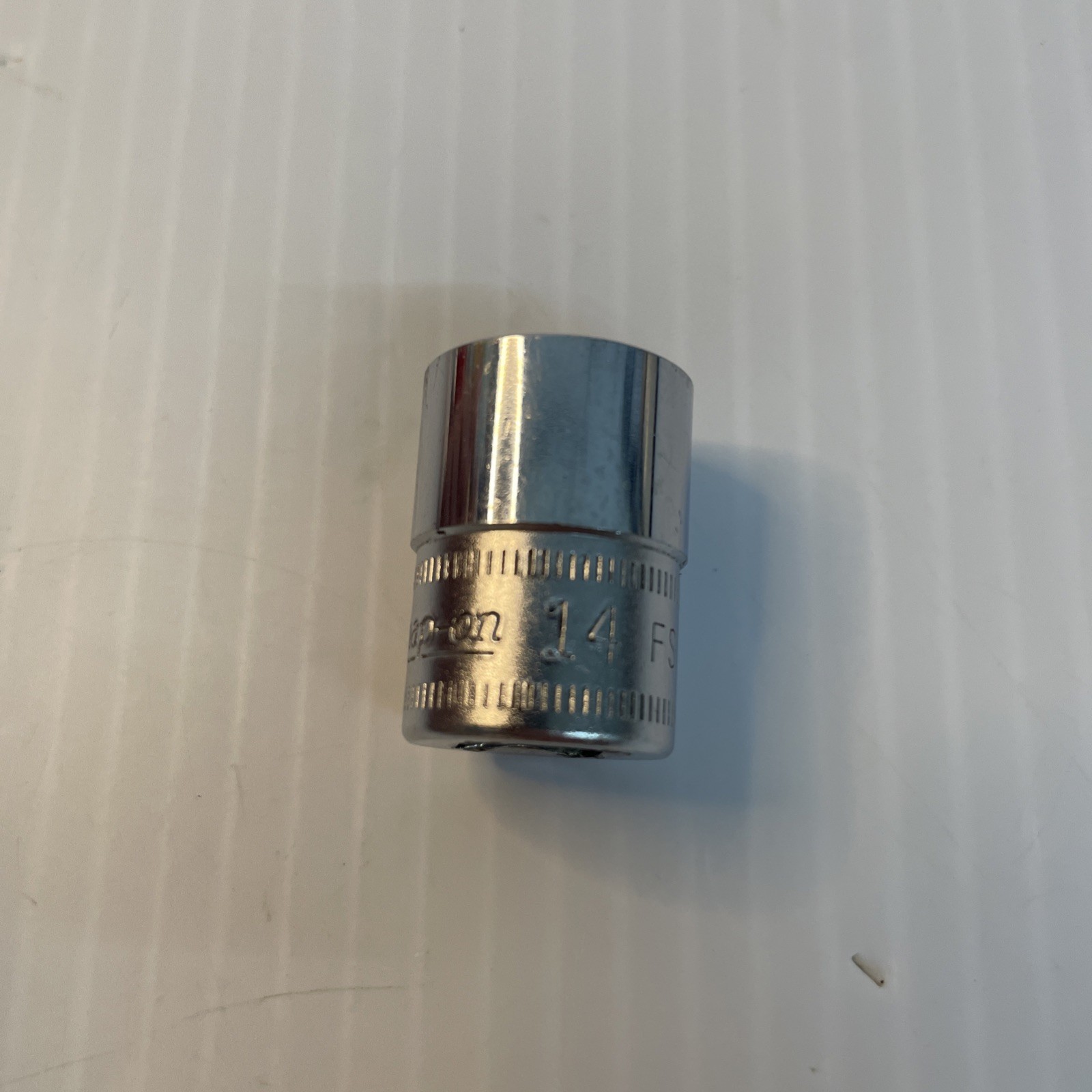 Snap On Tools 14MM 3/8” Drive Metric 6 Point Shallow Chrome Socket FSM141 – USA