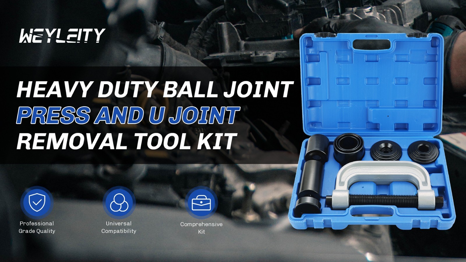 Heavy Duty Ball Joint Press & U Joint Removal Tool Kit for 2WD/4WD Vehicles