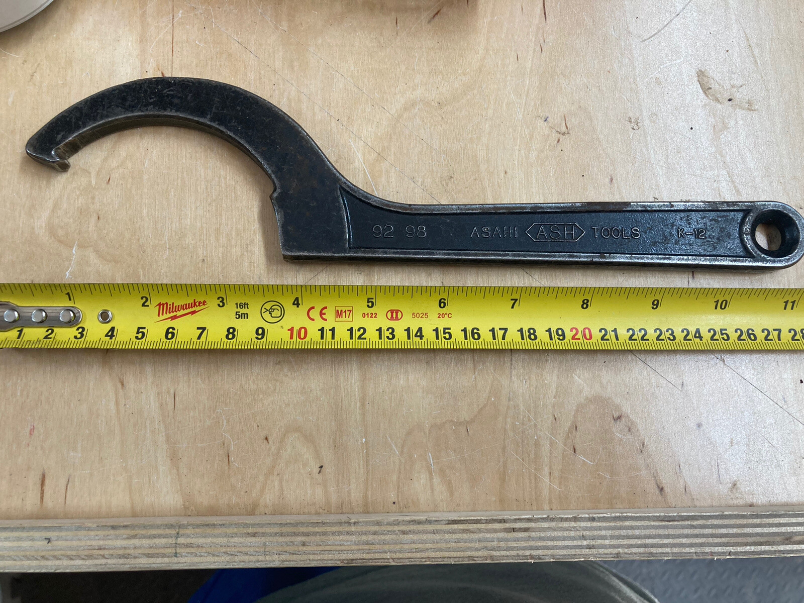 Pre Owned ASH TOOLS K-12 Spanner C crankshaft tool Wrench 92-98 ASAHI