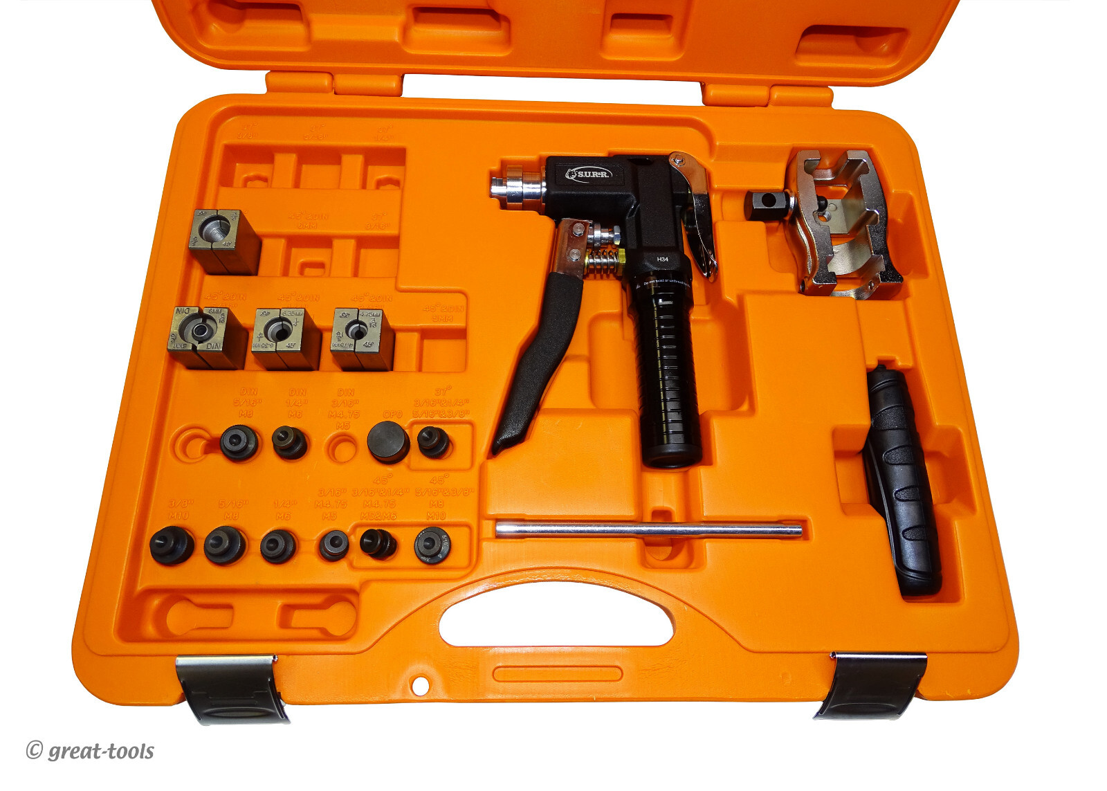 HYDRAULIC FLARING TOOL – automotive brake line flares – pistol grip – S.U.R.&R