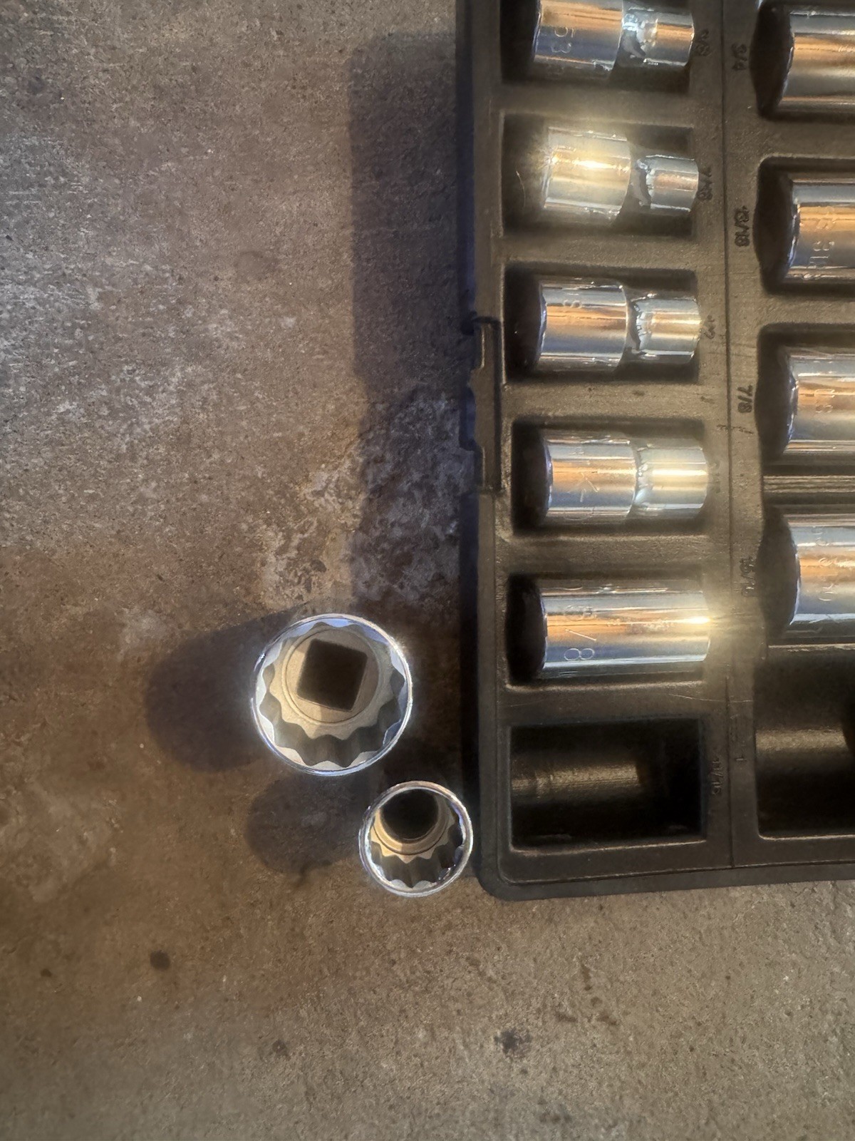 KD Tools 1/2 Short 12 Point Socket Set