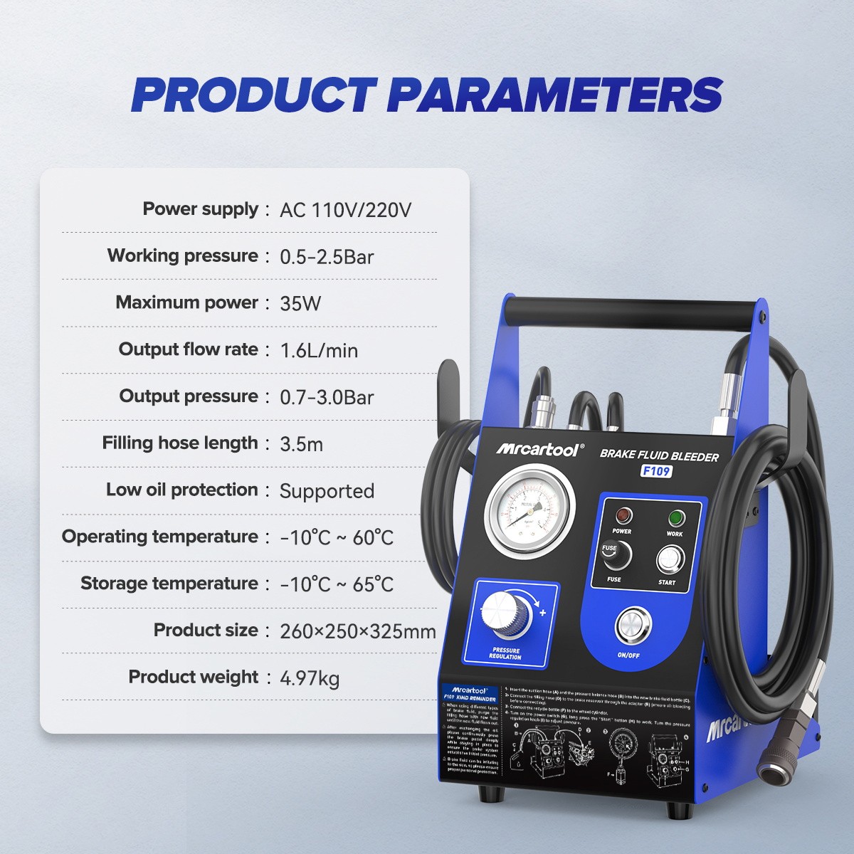 Electric Brake Bleeder Kit Automatic Brake Fluid Bleeder Oil Exchange Machine
