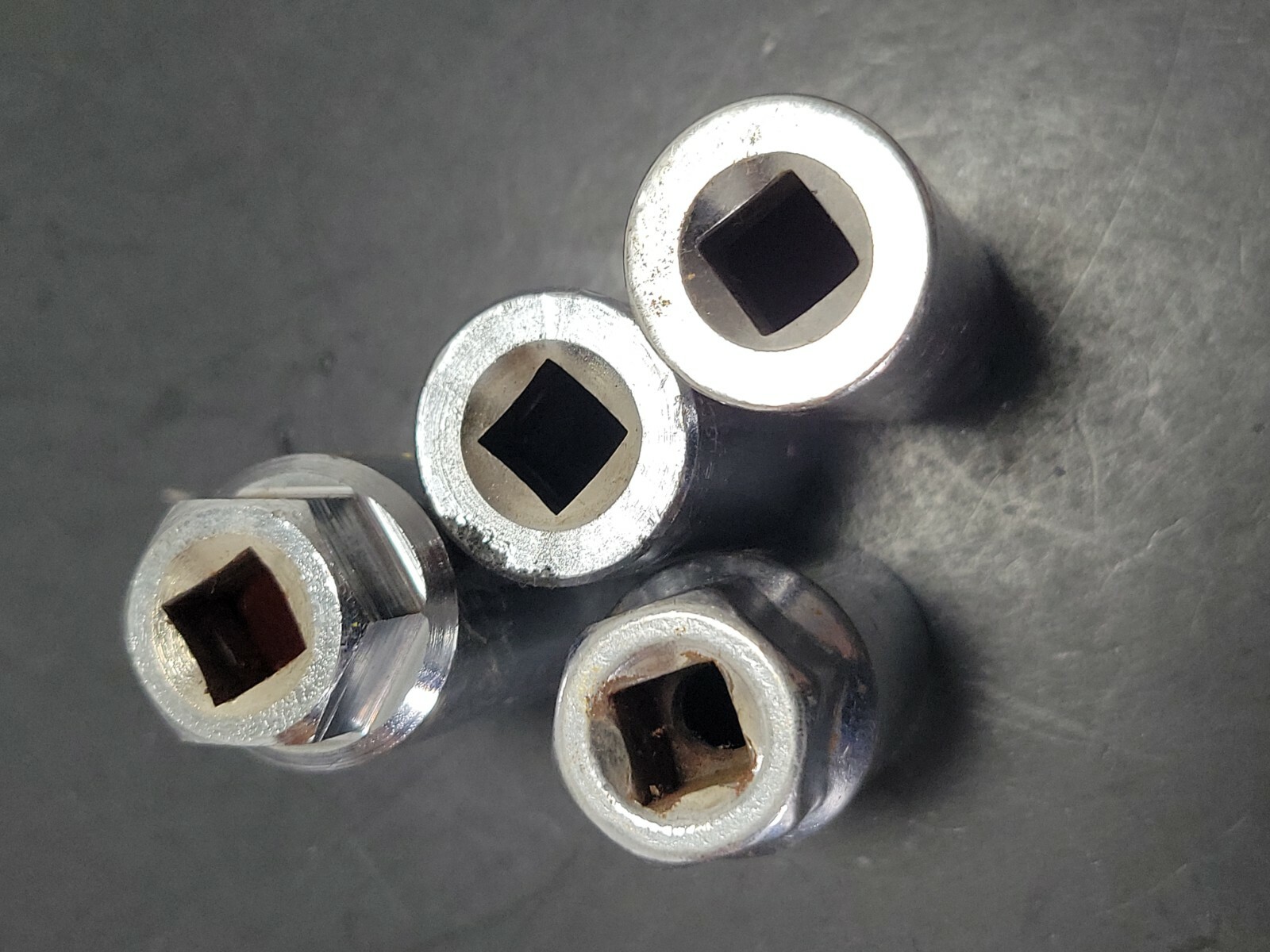 Lot of 4 Deep Sockets Spark Plug Socket 13/16″ 3/4″ SAE 3/8″ Drive 12 Point