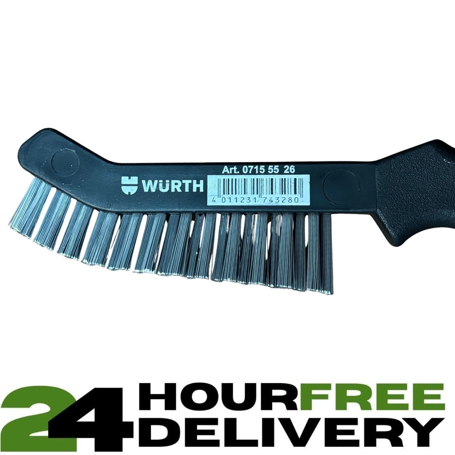 Wurth Brake Caliper Narrow Steel Thin Wire Brush Plastic Handle 225mm 07155526