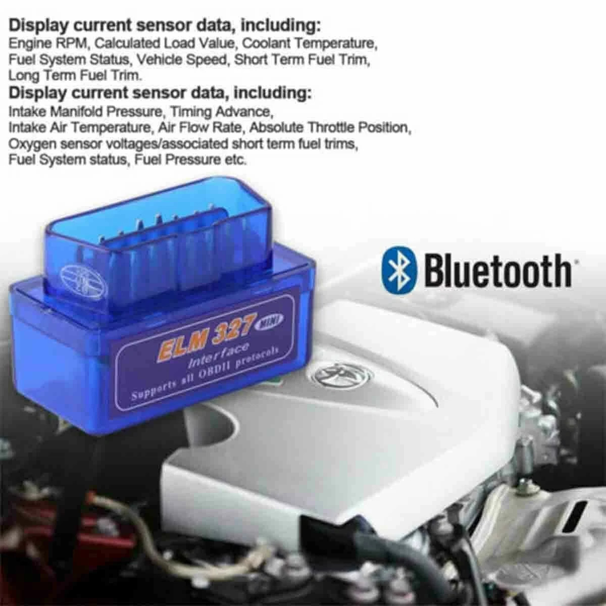 ELM327 OBD2 Code Reader Auto Diagnostic Tool Bluetooth OBDII Scanner for Android