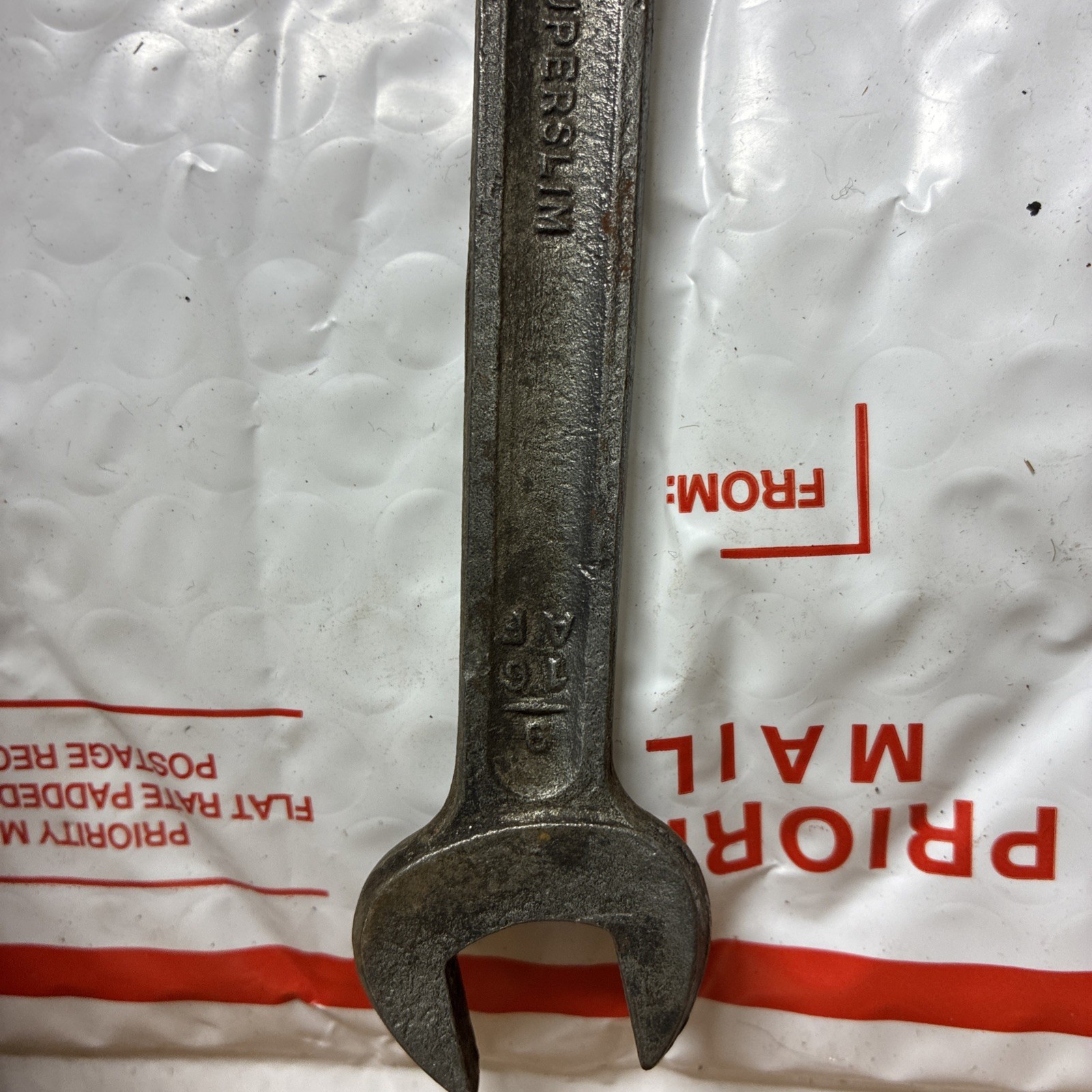 Vintage Superslim 5/8AF & 9/16AF Open Ended Spanner Made In England (B)