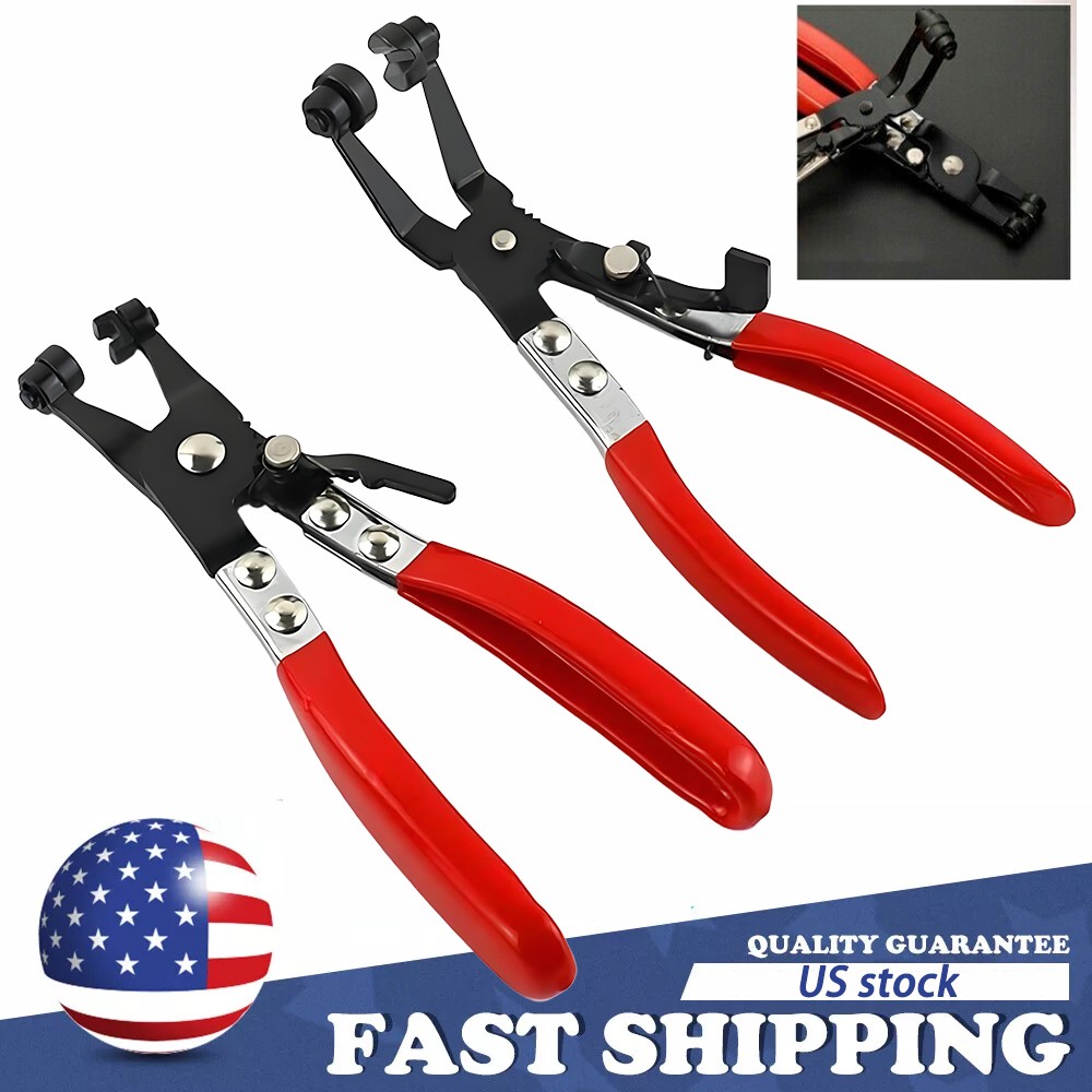 2x Hose Clamp Pliers Car Water Pipe Fuel Coolant Spring Bundle Removal Tools US