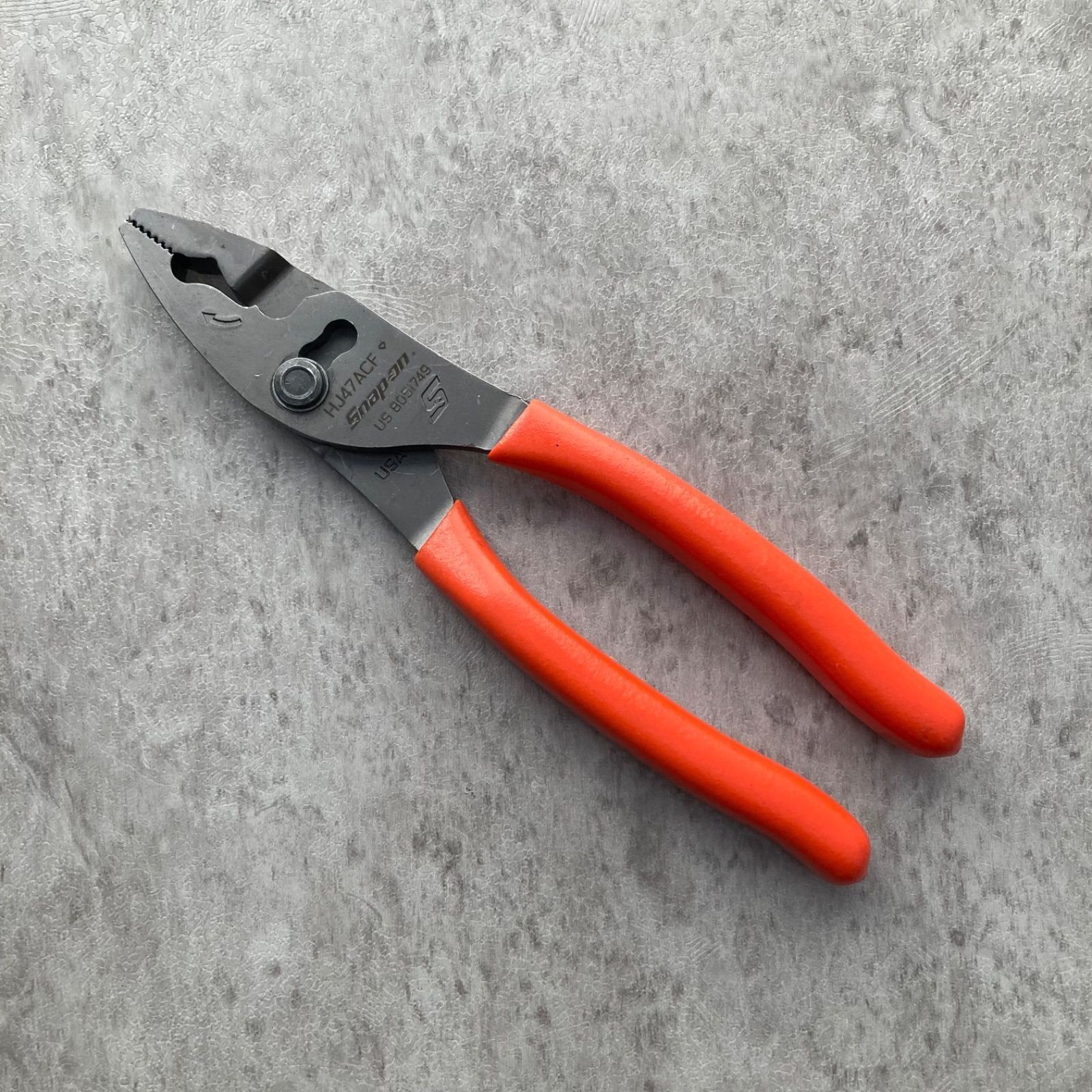Snap-on HJ47ACF 8″ Talon Grip FlankJaw Slip-Joint Pliers Orange 8″ Length