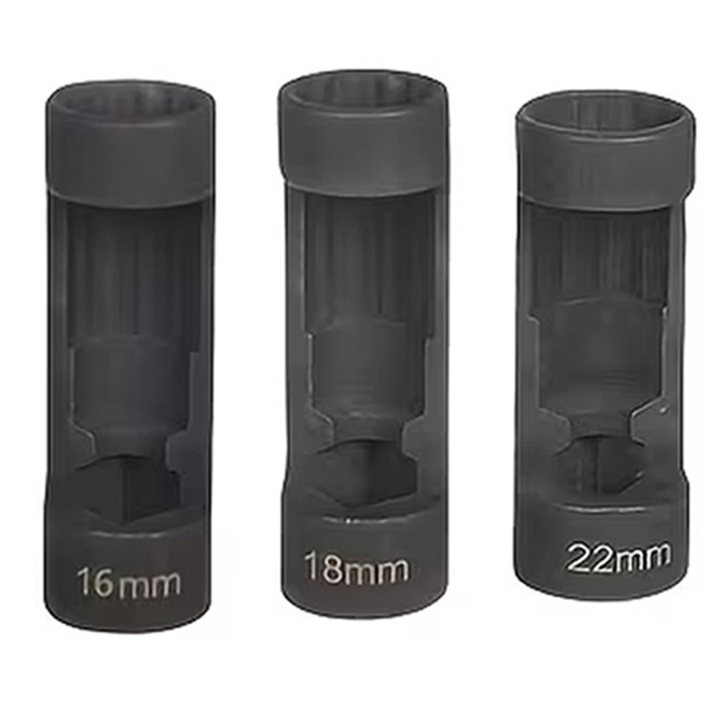 Chromium Vanadium Steel 1/2 Inch Drive 12 Point Strut Socket 16mm 18mm 22mm