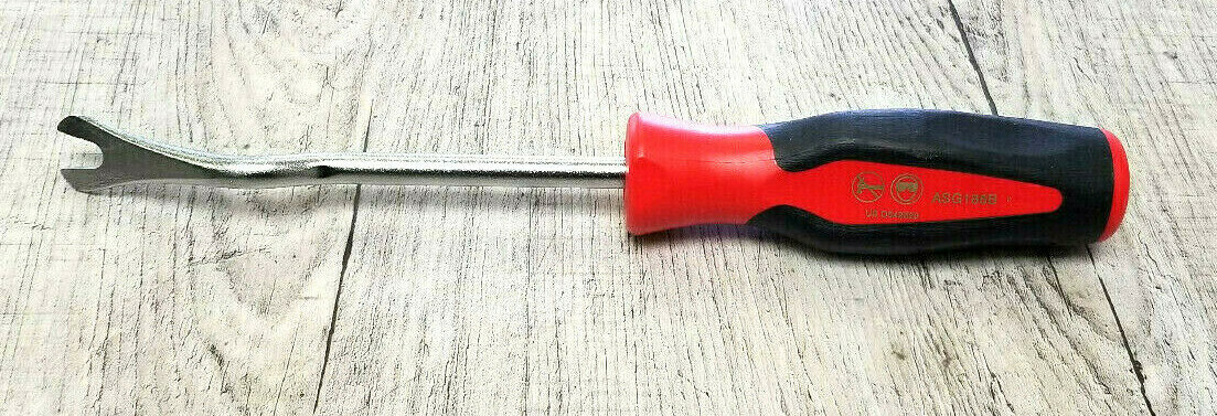 New Snap-On Trim Pad Fastener Removal Tool RED & BLACK Soft Grip Handle ASG186B