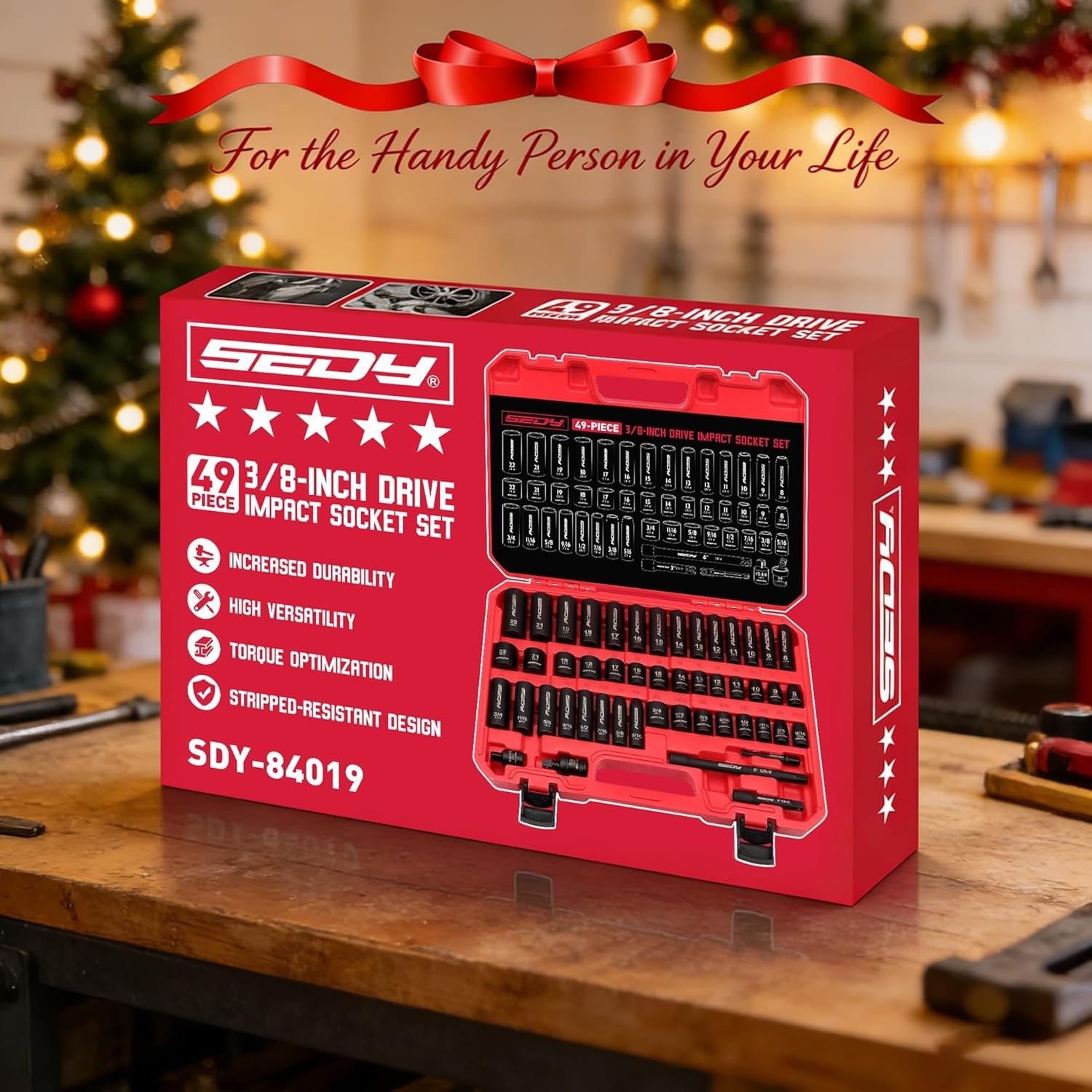 Durable 3/8″ Drive Impact Socket Set – 49-Piece SAE & Metric